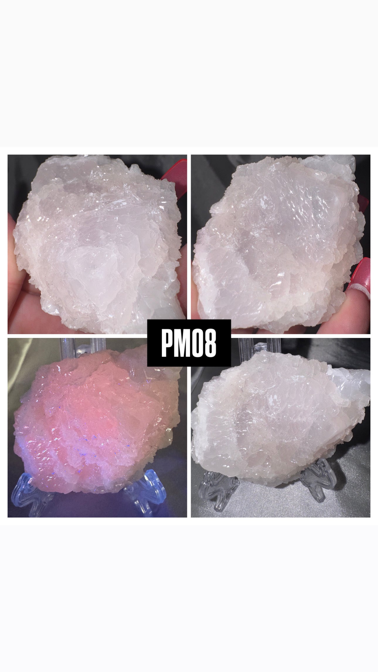 Pink Mangano Calcite Specimen- UV Reactive