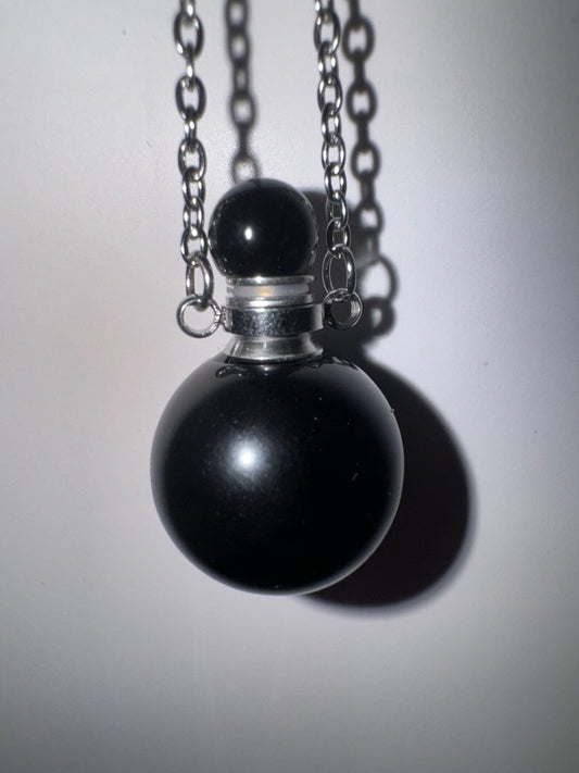 Rainbow Obsidian Bottle Necklace