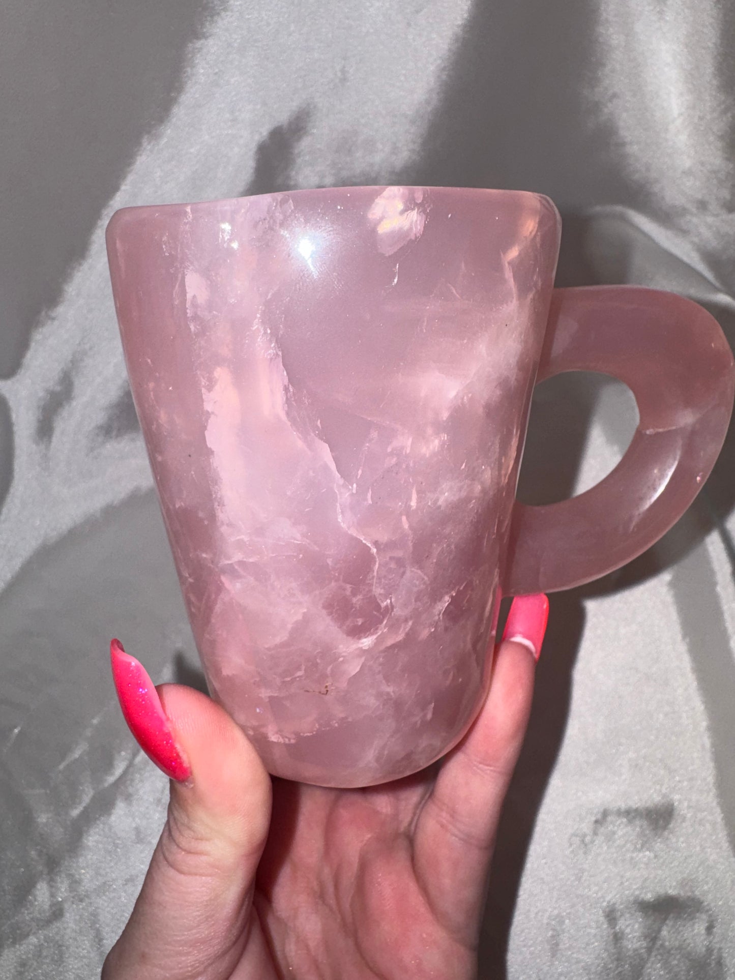 Rose Quartz AAA XL Mug, Spoon, Plate Set