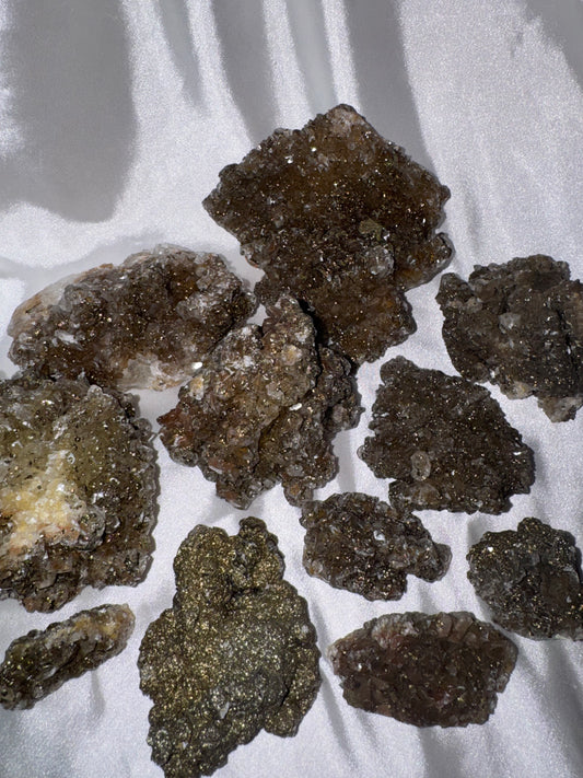 Chocolate Calcite with Pyrite AAA Specimen