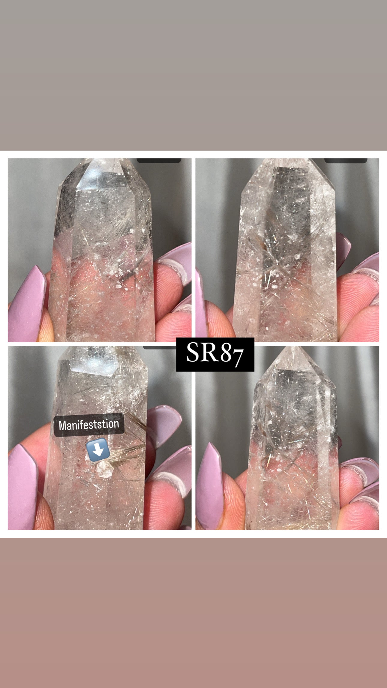 Silver Rutile Quartz AAA Tower