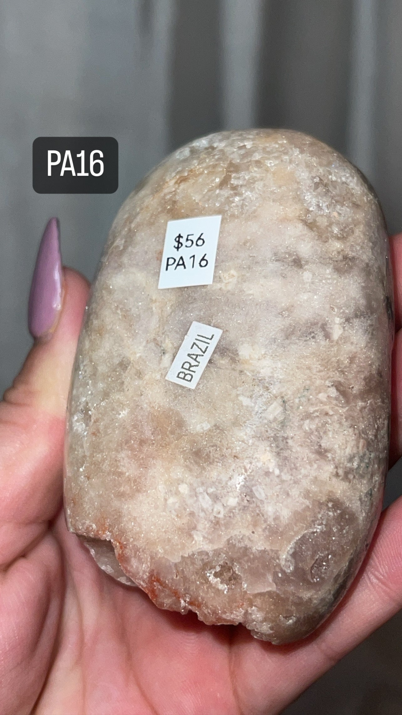 Pink Amethyst XL Palmstone
