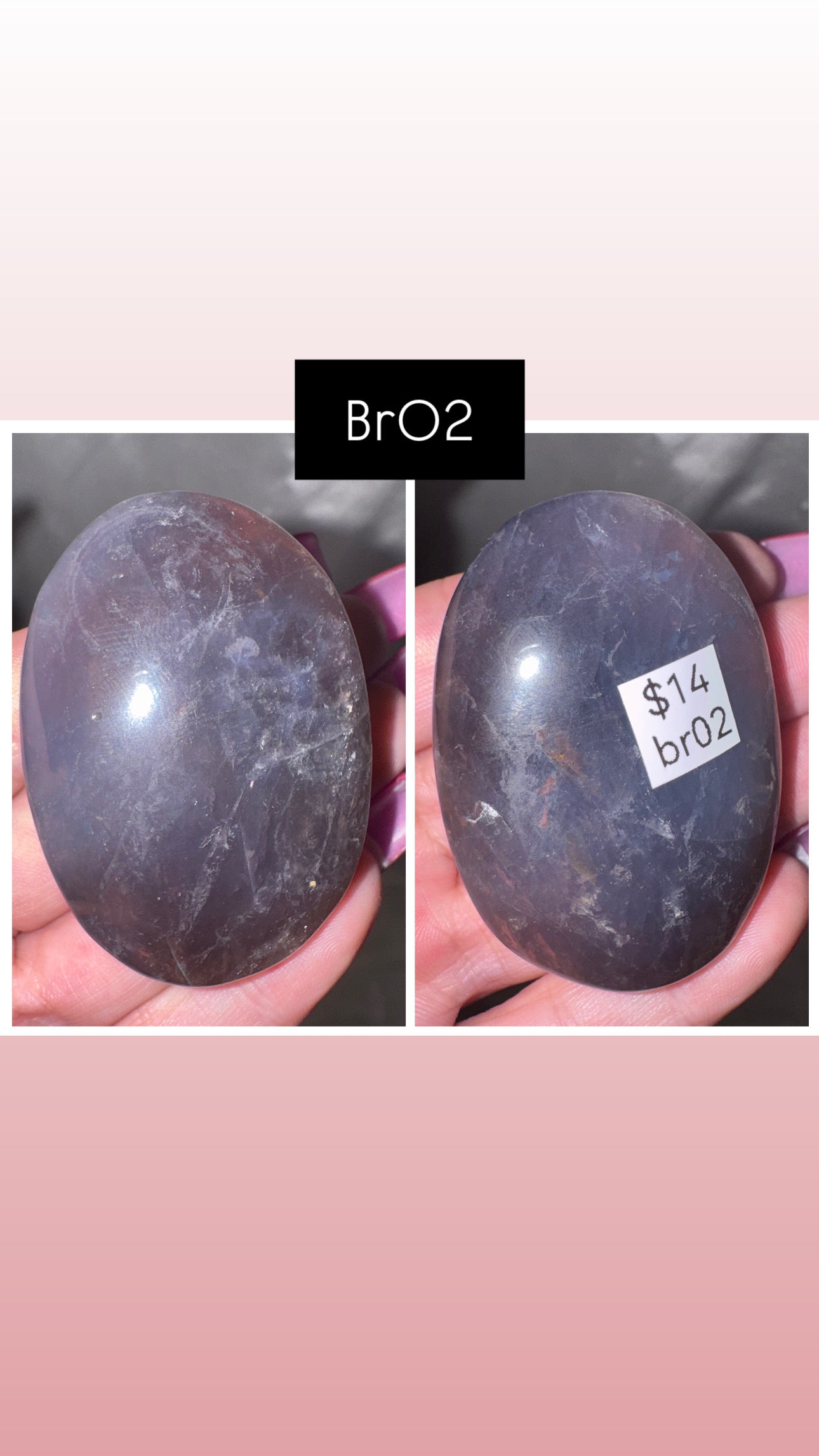 Blue Rose Quartz Palmstone