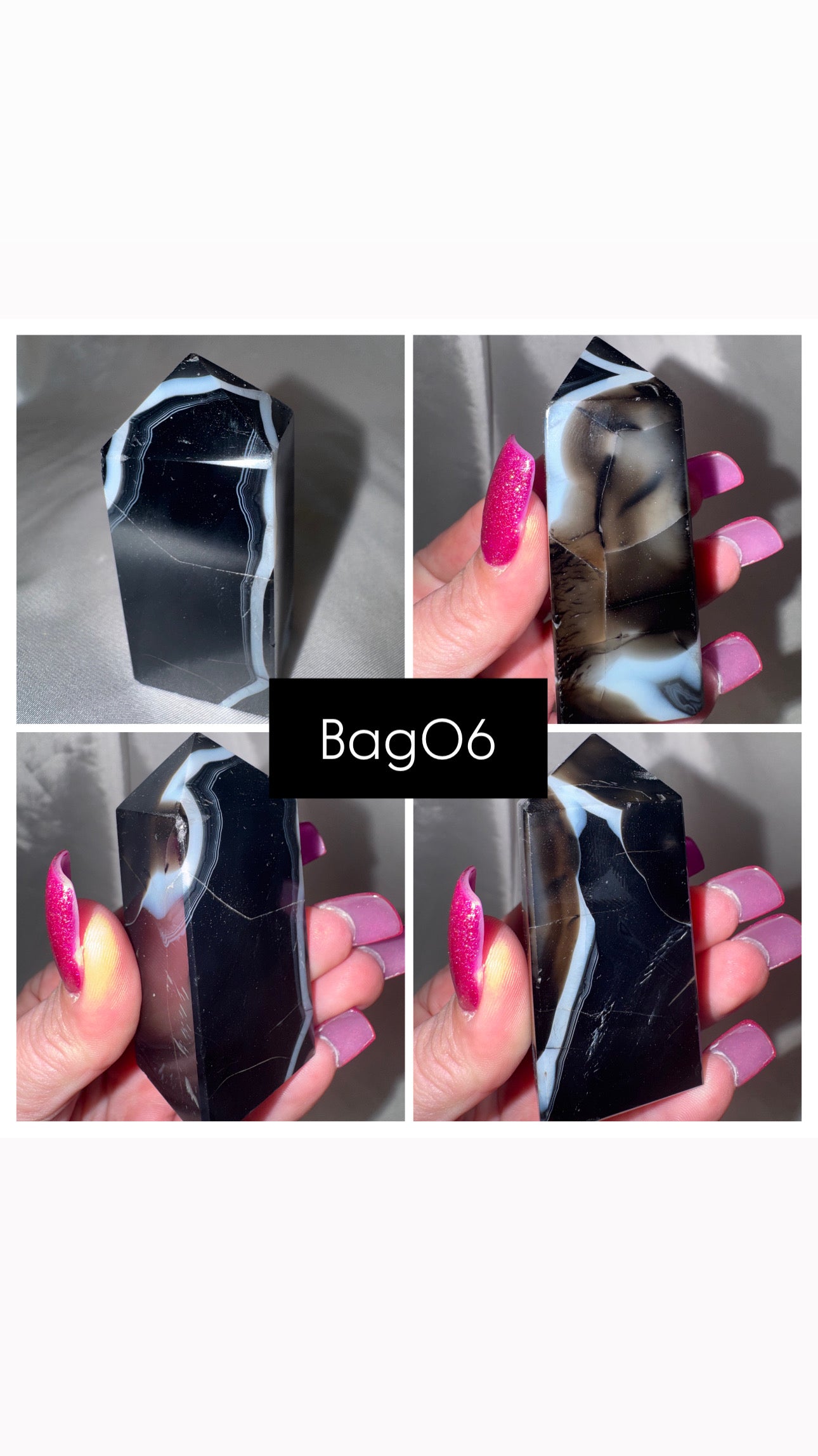 Black Banded Agate Tower