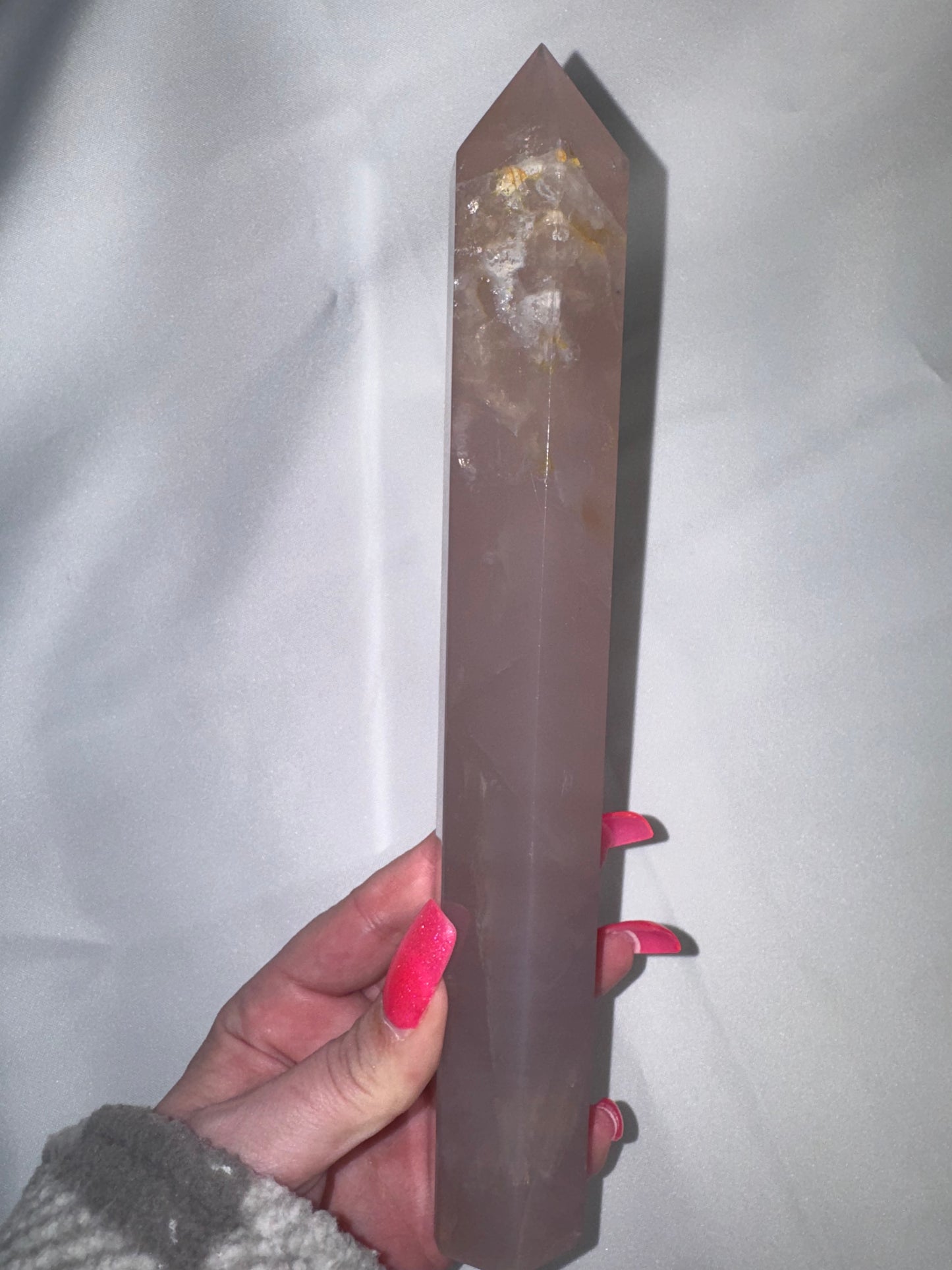 Lavender Rose Quartz AAA XL Tower