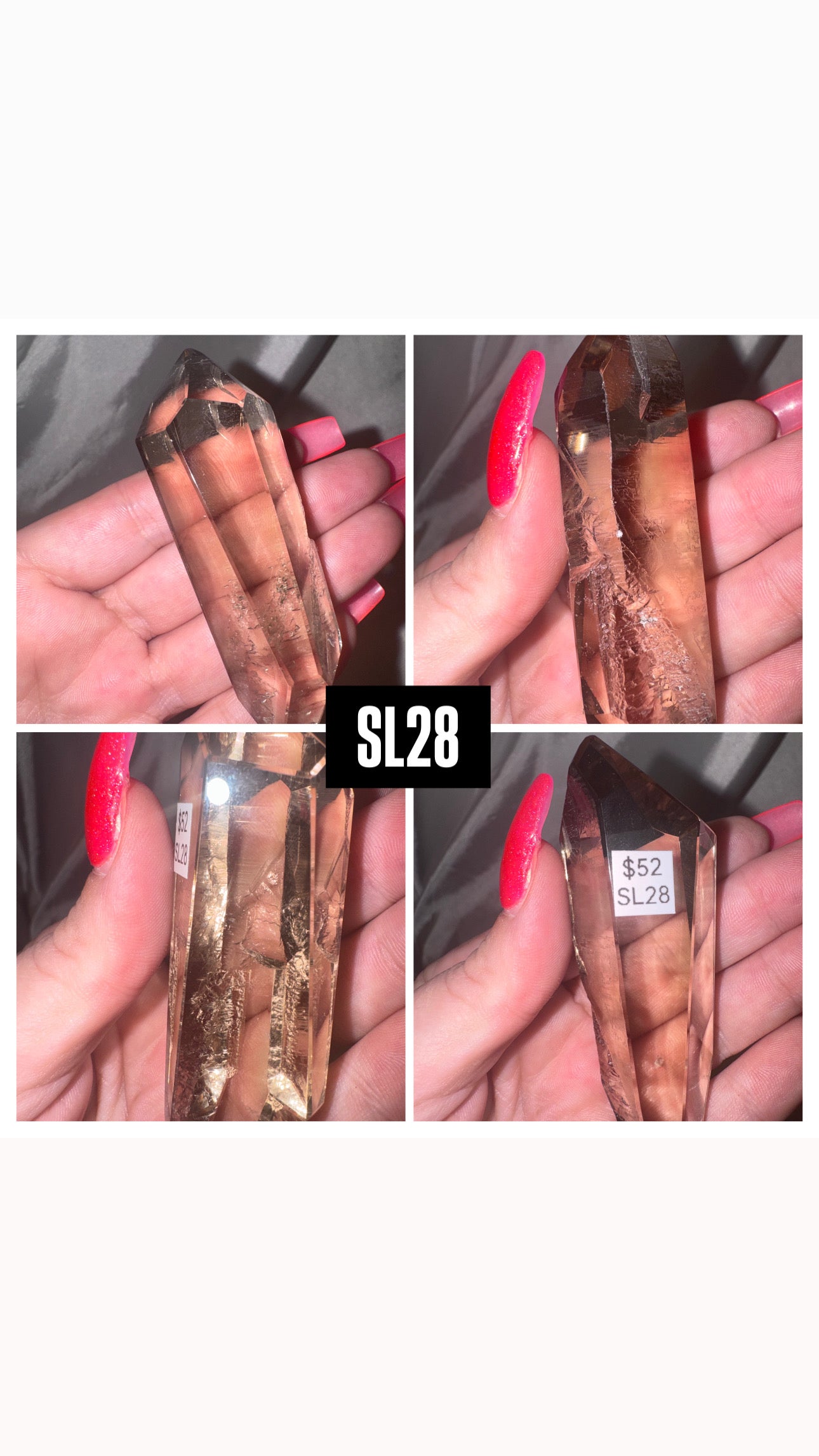 Smoky Lemurian AAA Semi Polished Point