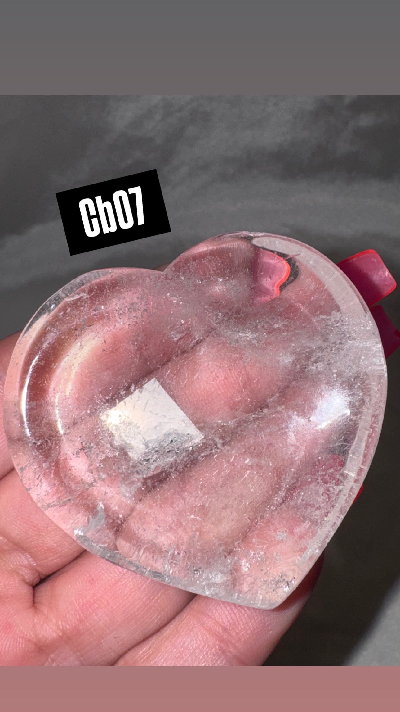 Clear Quartz Small Heart Bowl