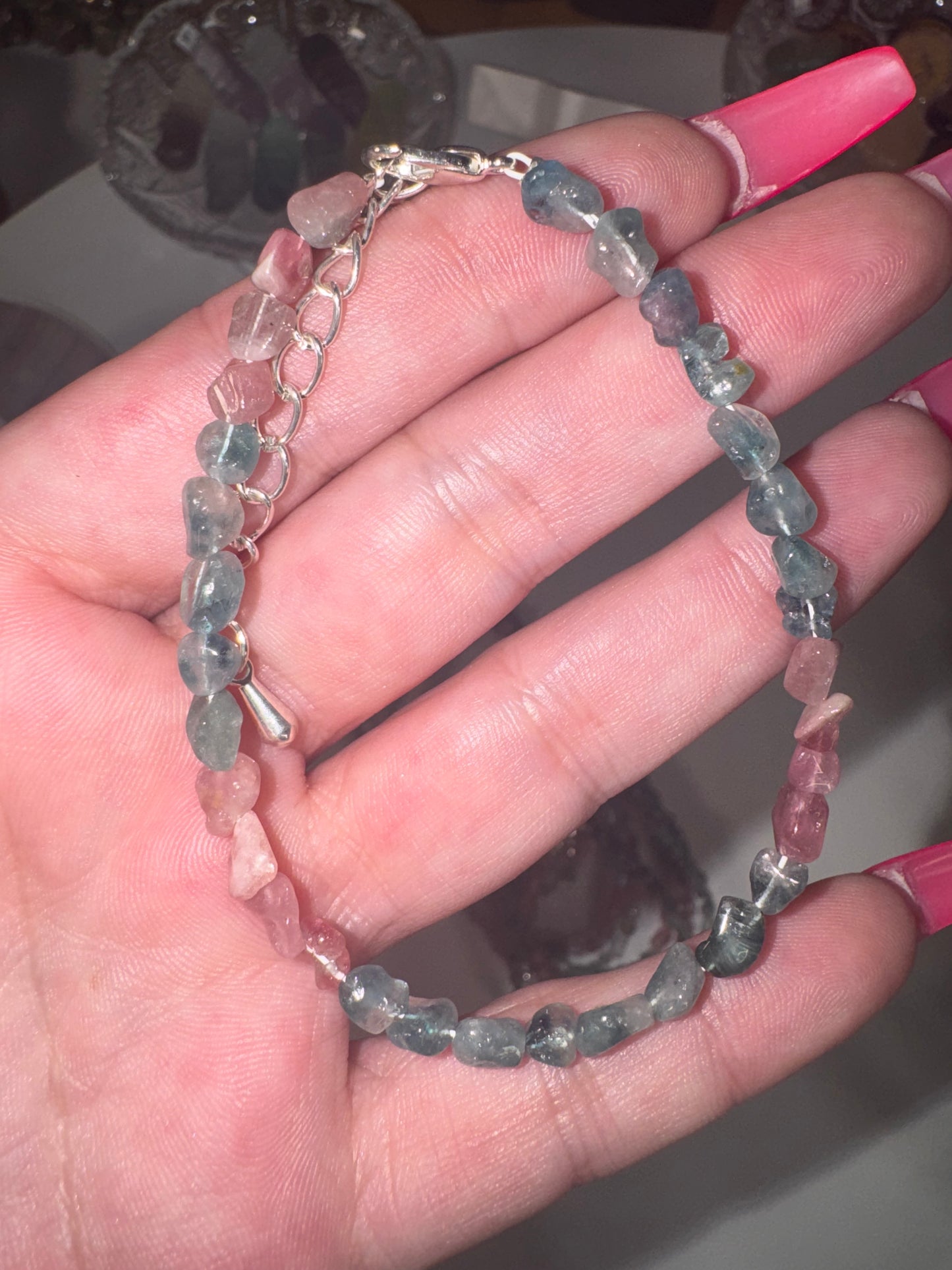Pink & Blue Tourmaline Bracelet