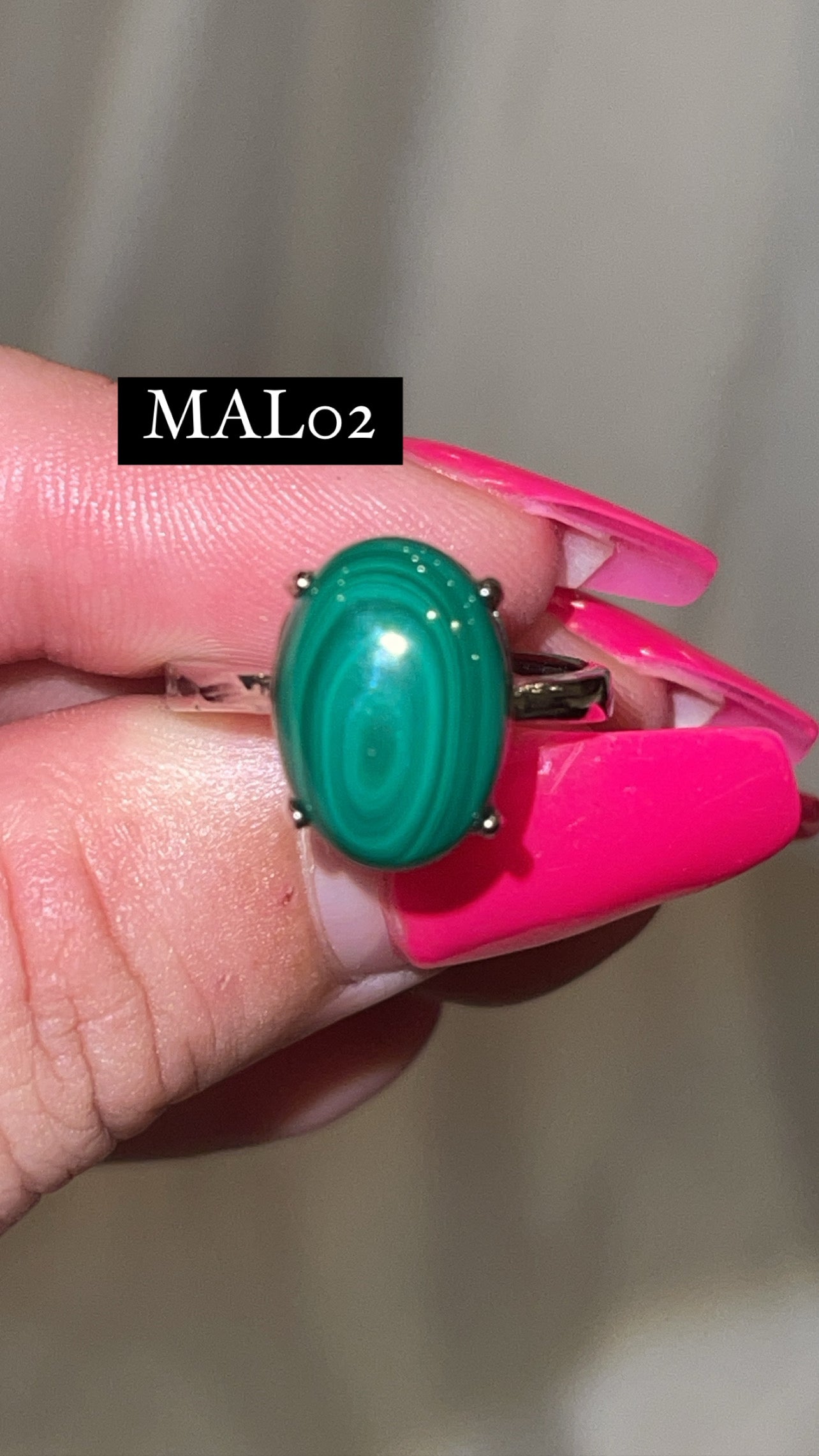 Malachite AAA Adjustable Ring (Choose Your Own)