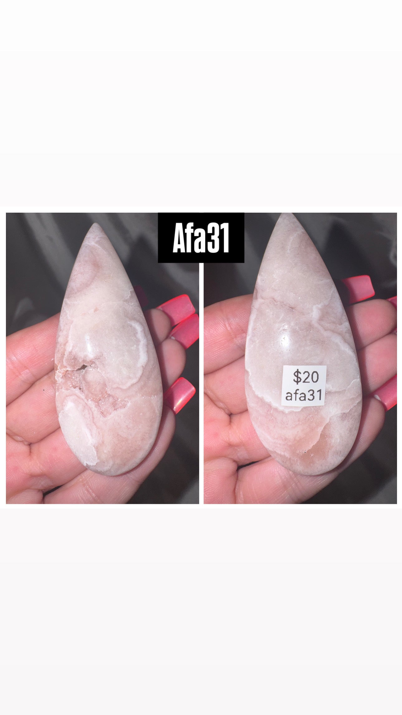 Amethyst Flower Agate AAA Heart/Palmstone