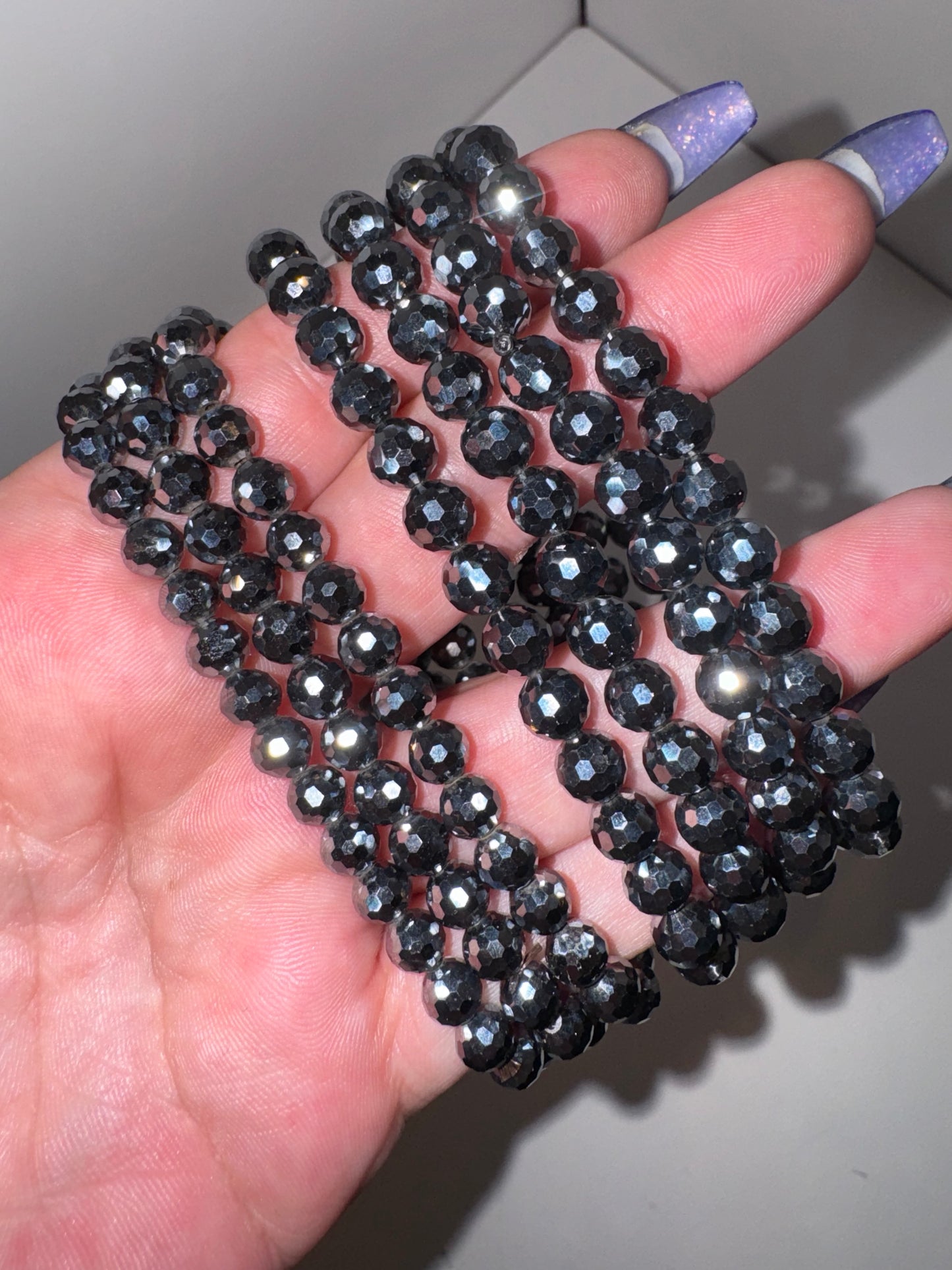 Hematite “Disco Ball” Bracelet