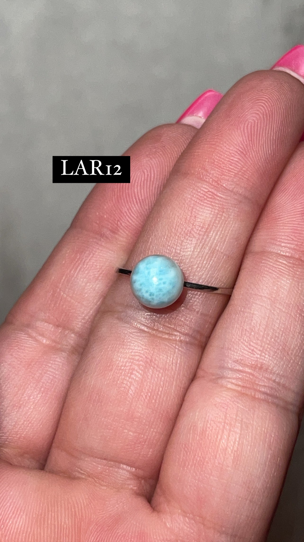 Larimar AAA 925 Sterling Silver Adjustable Ring (Choose Your Own)
