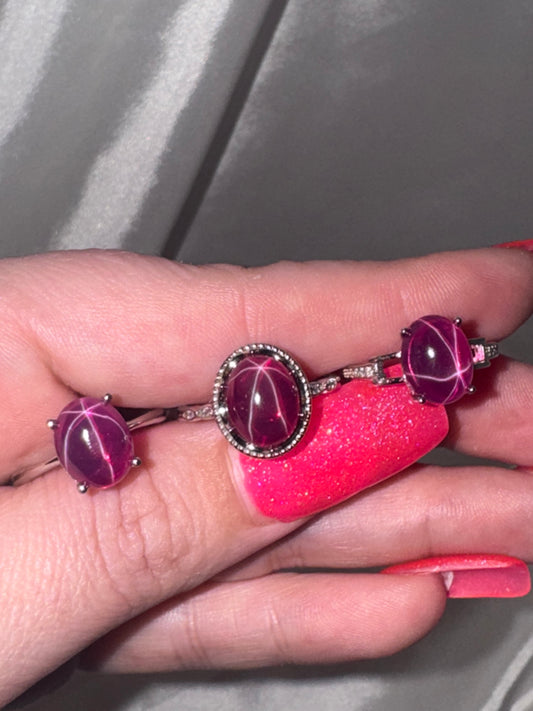 Star Ruby AAA 925 Adjustable Ring