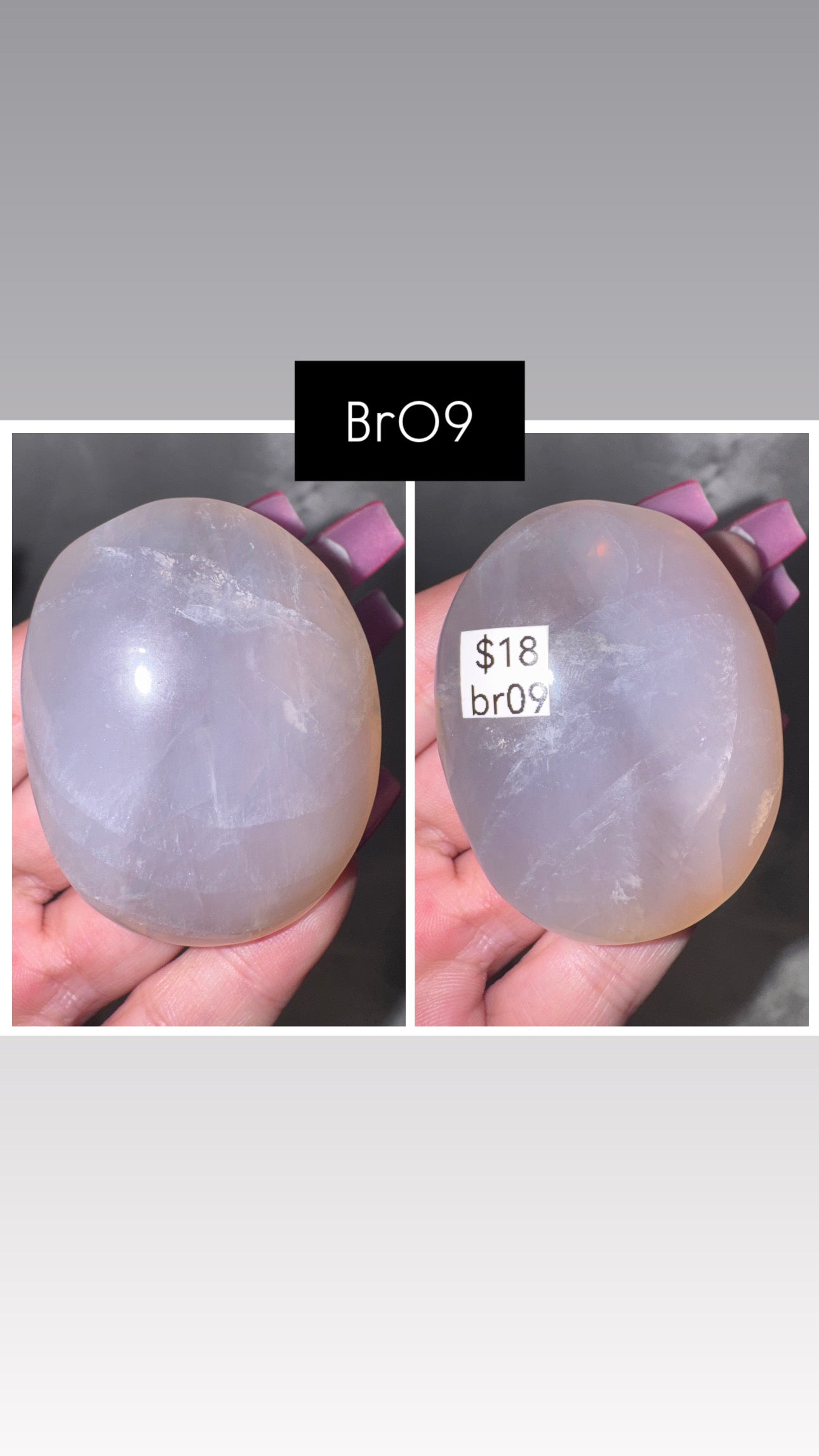 Blue Rose Quartz Palmstone