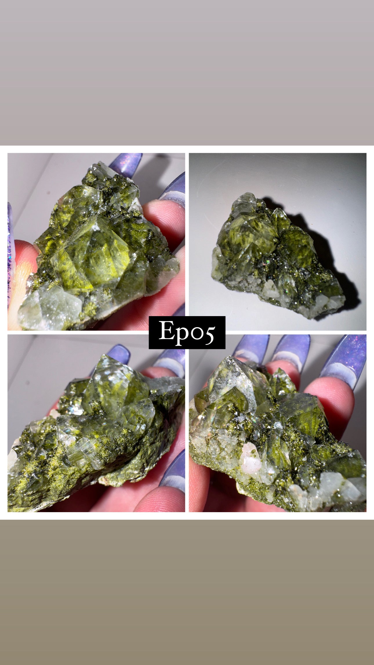 Epidote Quartz Specimen