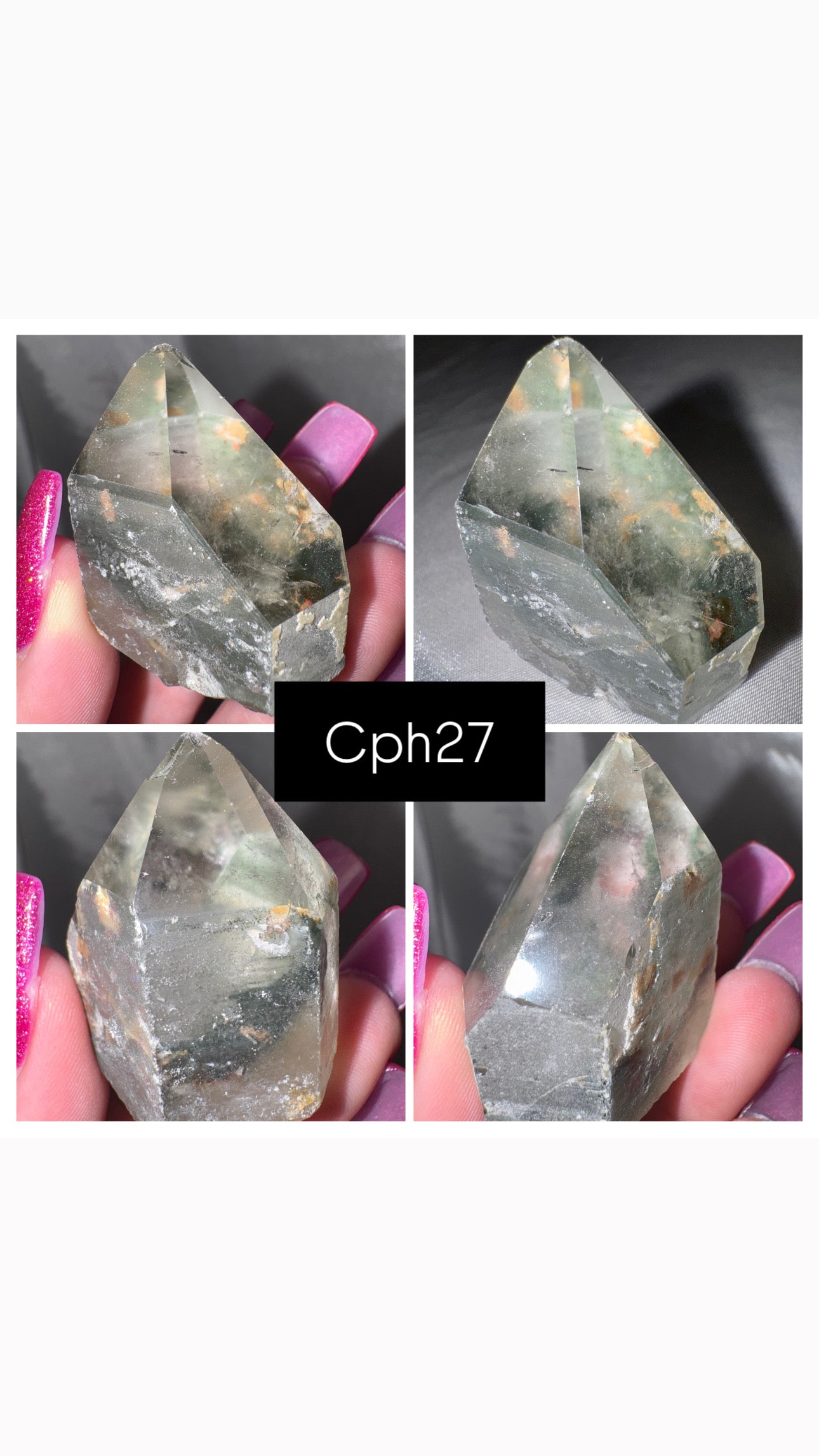 Chlorite Phantom Quartz AAA Raw Tower