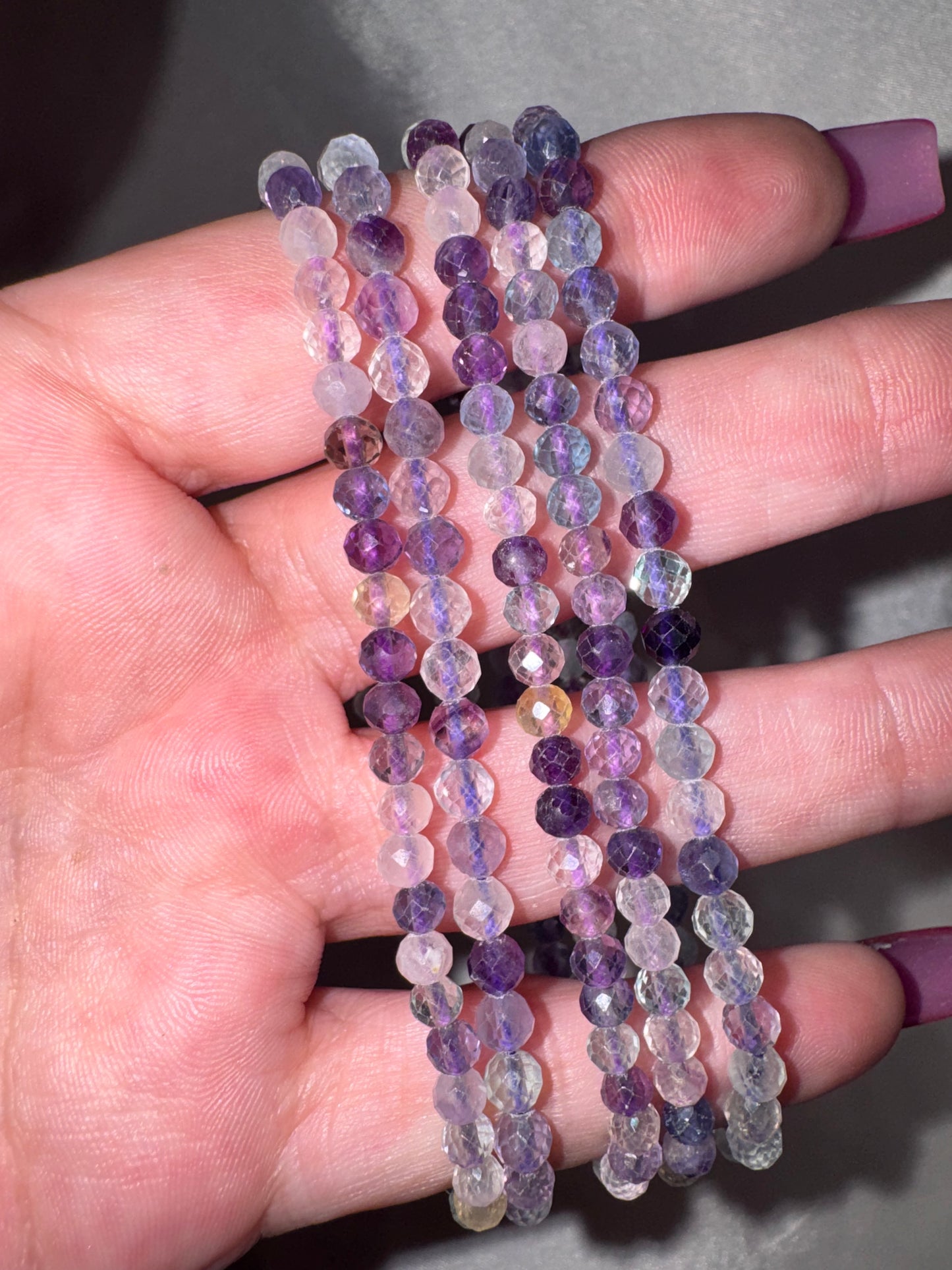 Crystal Faceted Bracelet (4mm)
