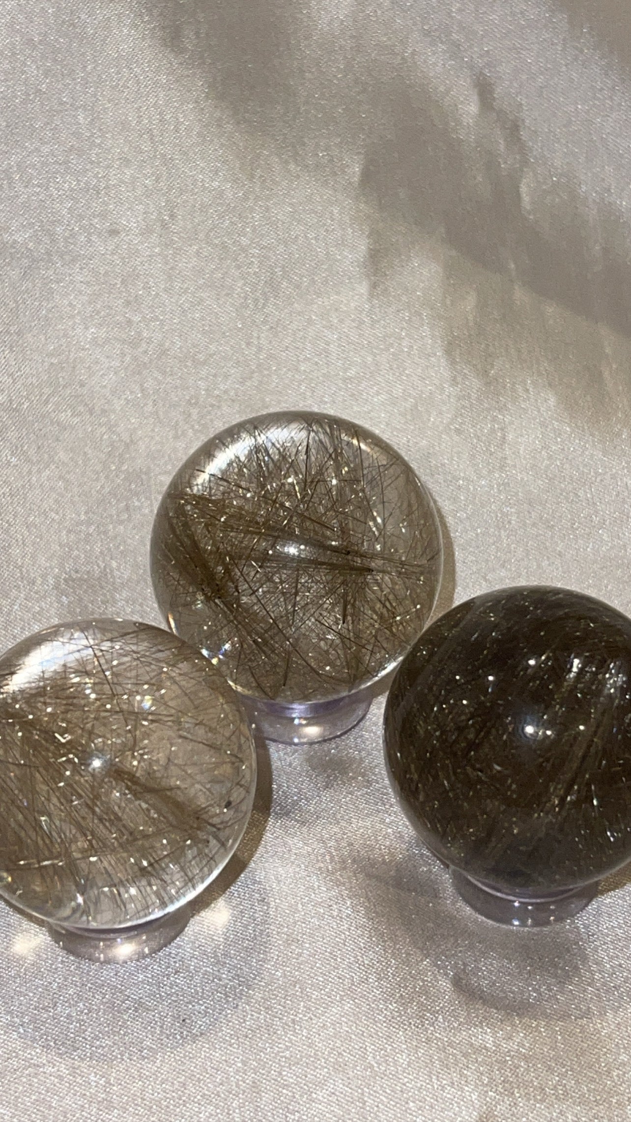 Silver Rutile Quartz AAA Sphere