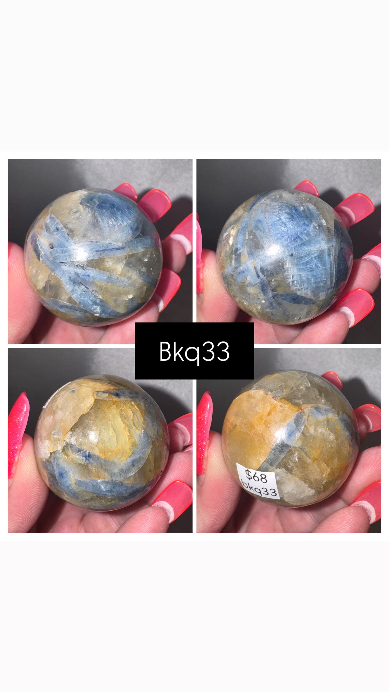 Blue Kyanite & Quartz Sphere