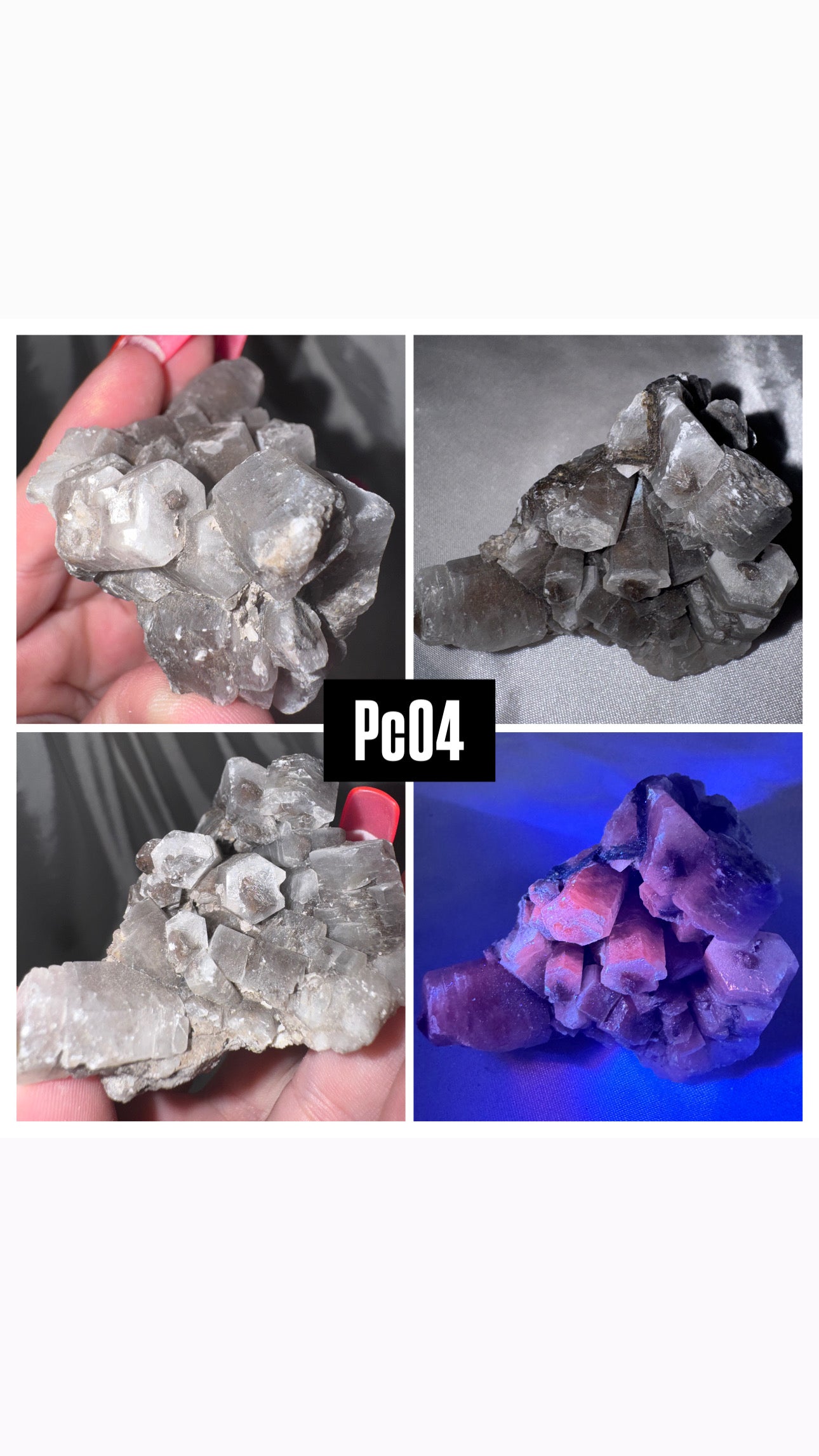 Panda Barrel Calcite- UV Reactive!
