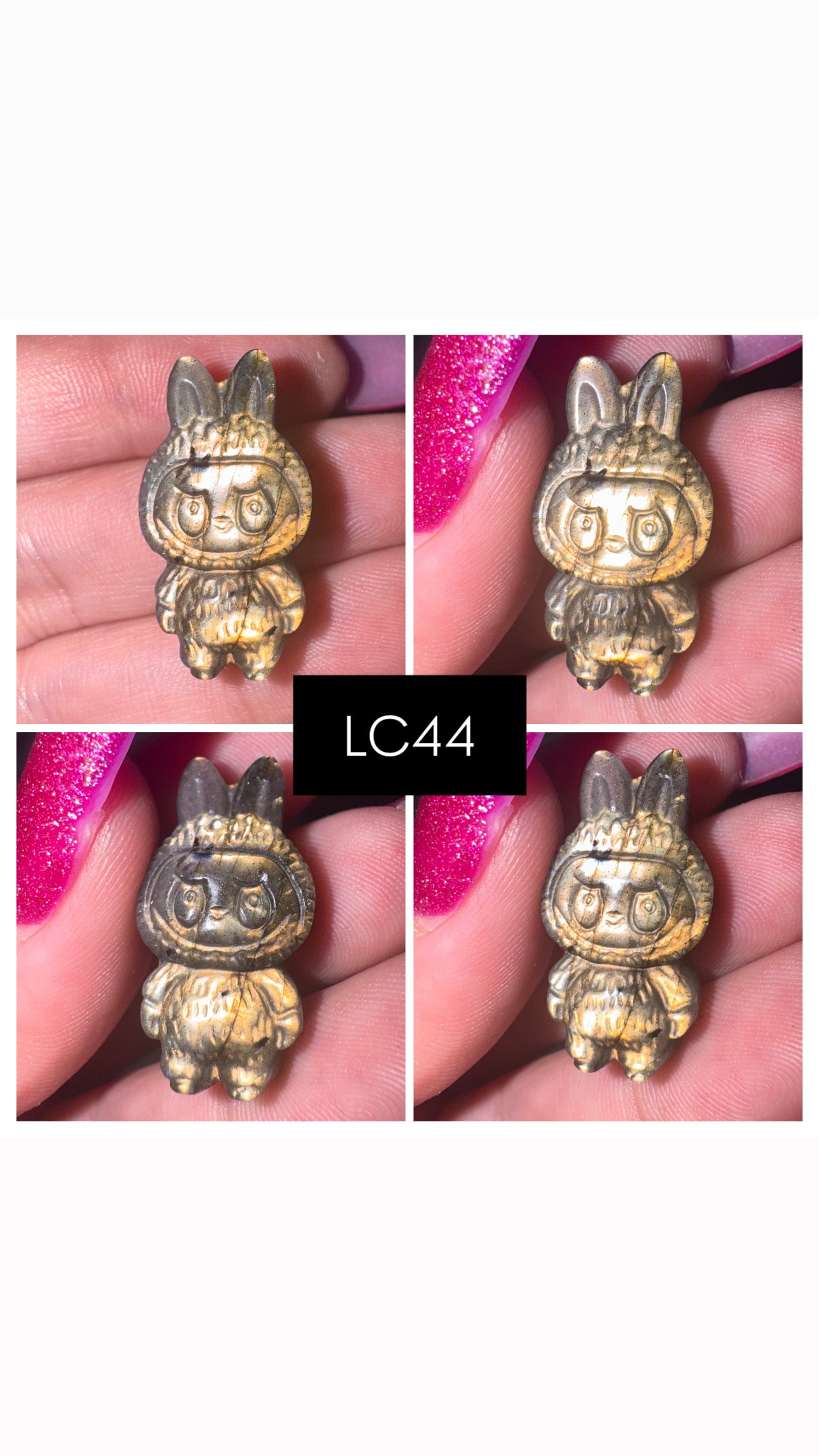 Labradorite Labubu Carving