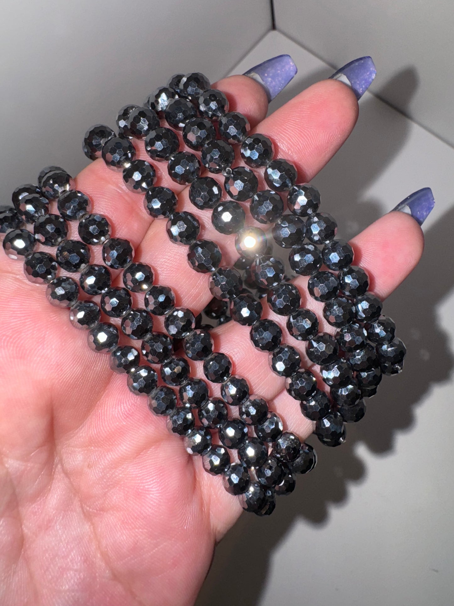 Hematite “Disco Ball” Bracelet