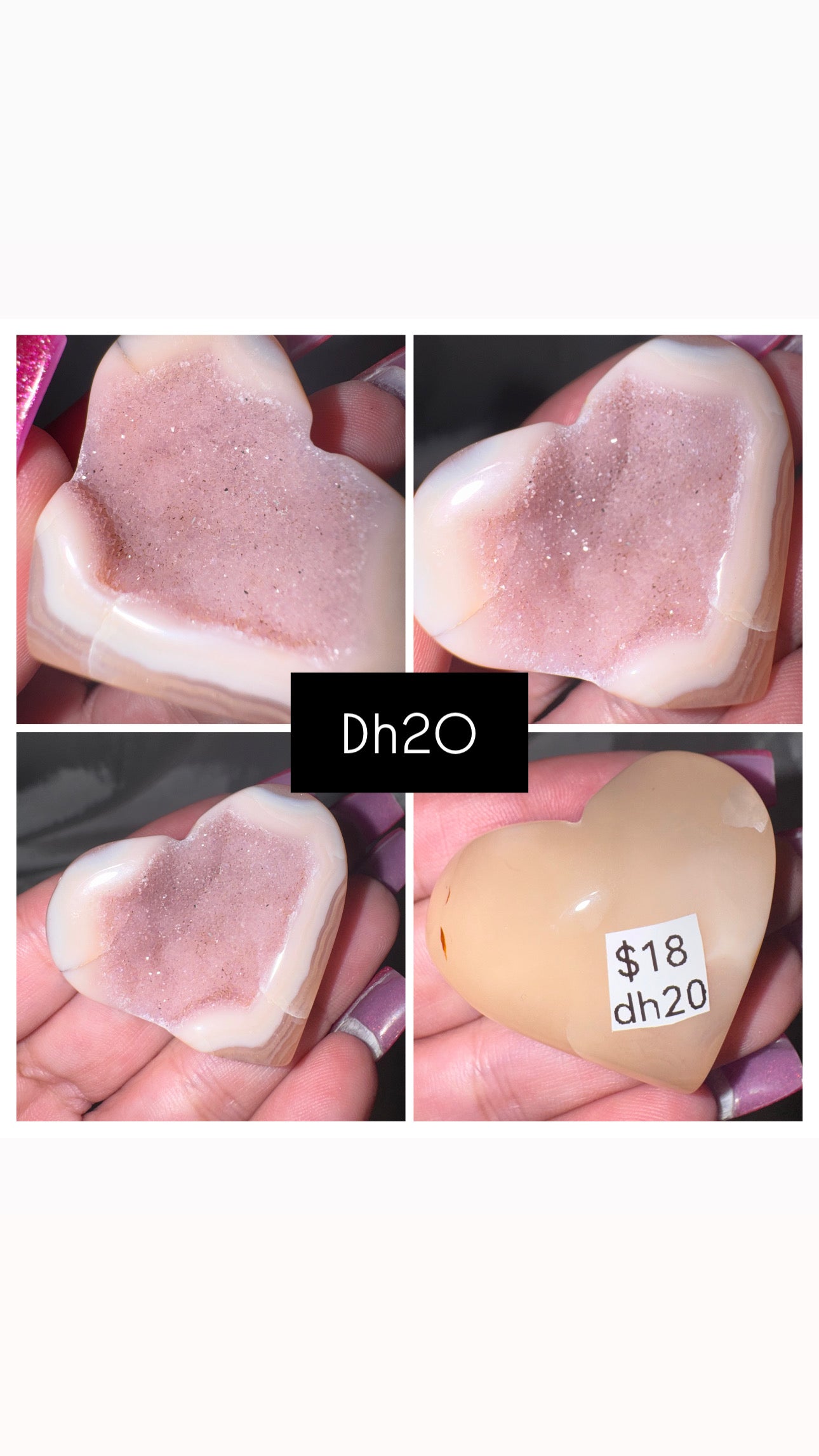 Druzy Agate Heart