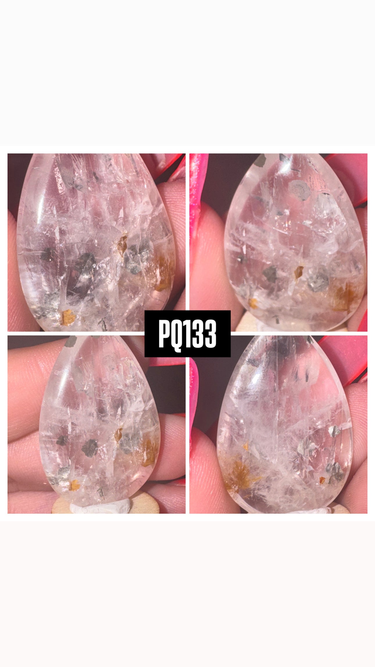 Pyrite Included Quartz Rare