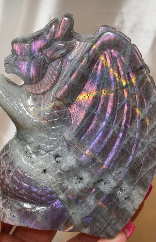 Purple Labradorite Dragon