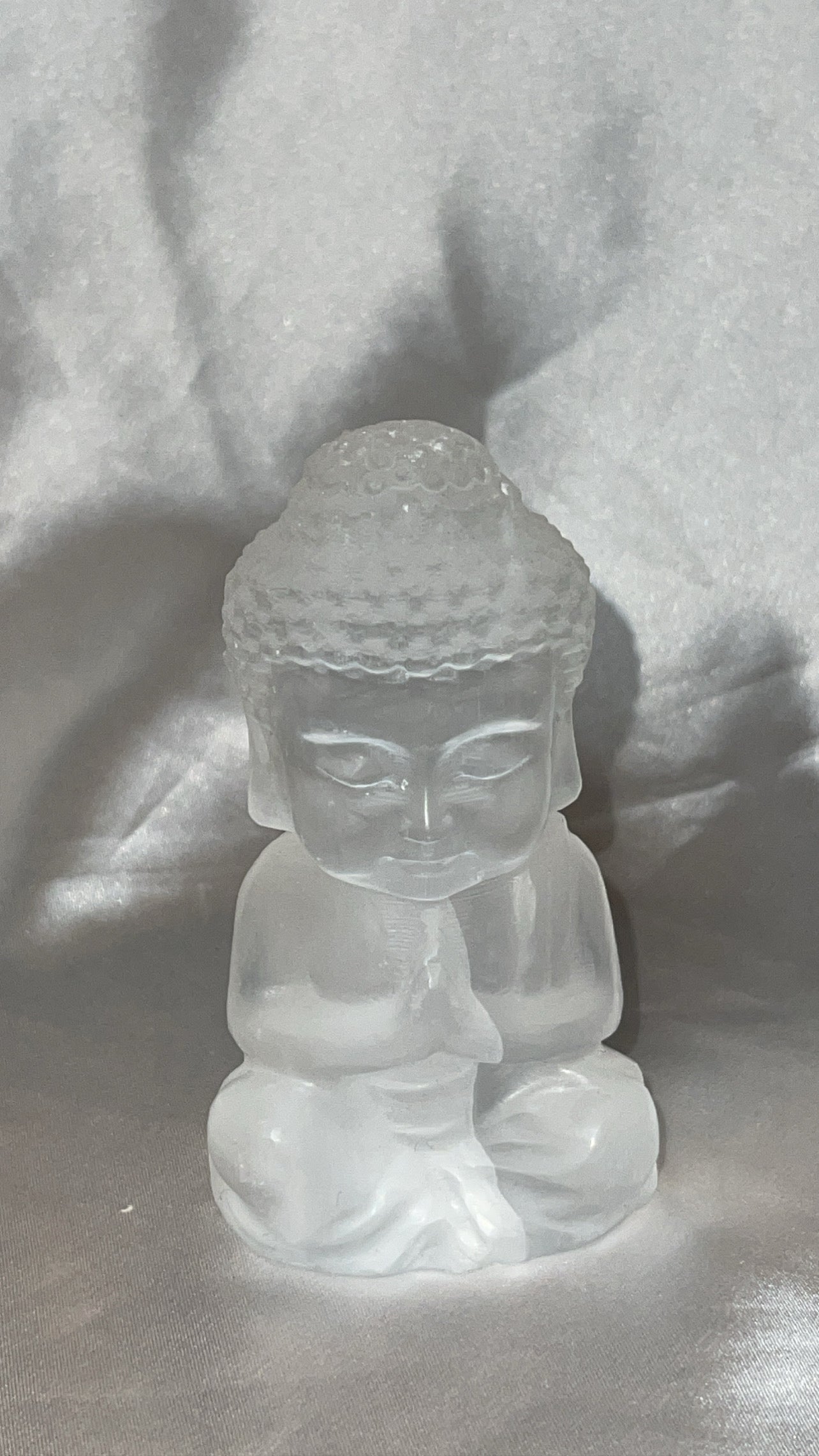 Selenite Buddha Carving
