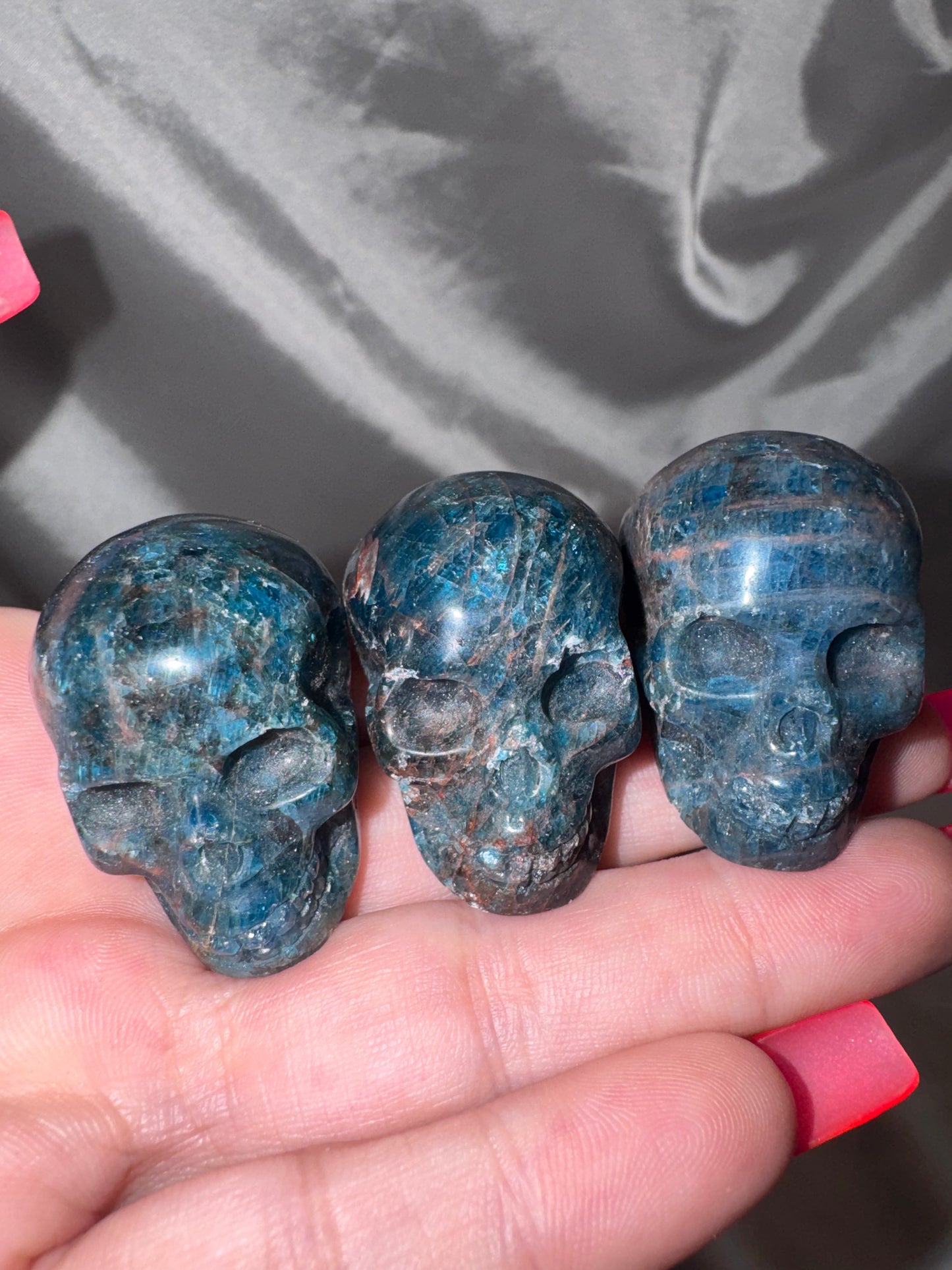 Blue Apatite Small Skull