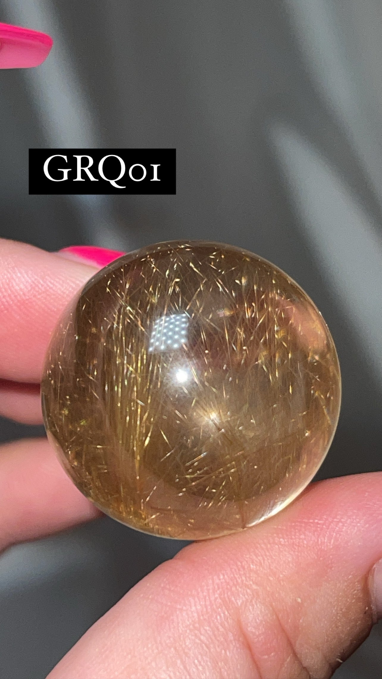 Gold Rutile Quartz AAA Sphere