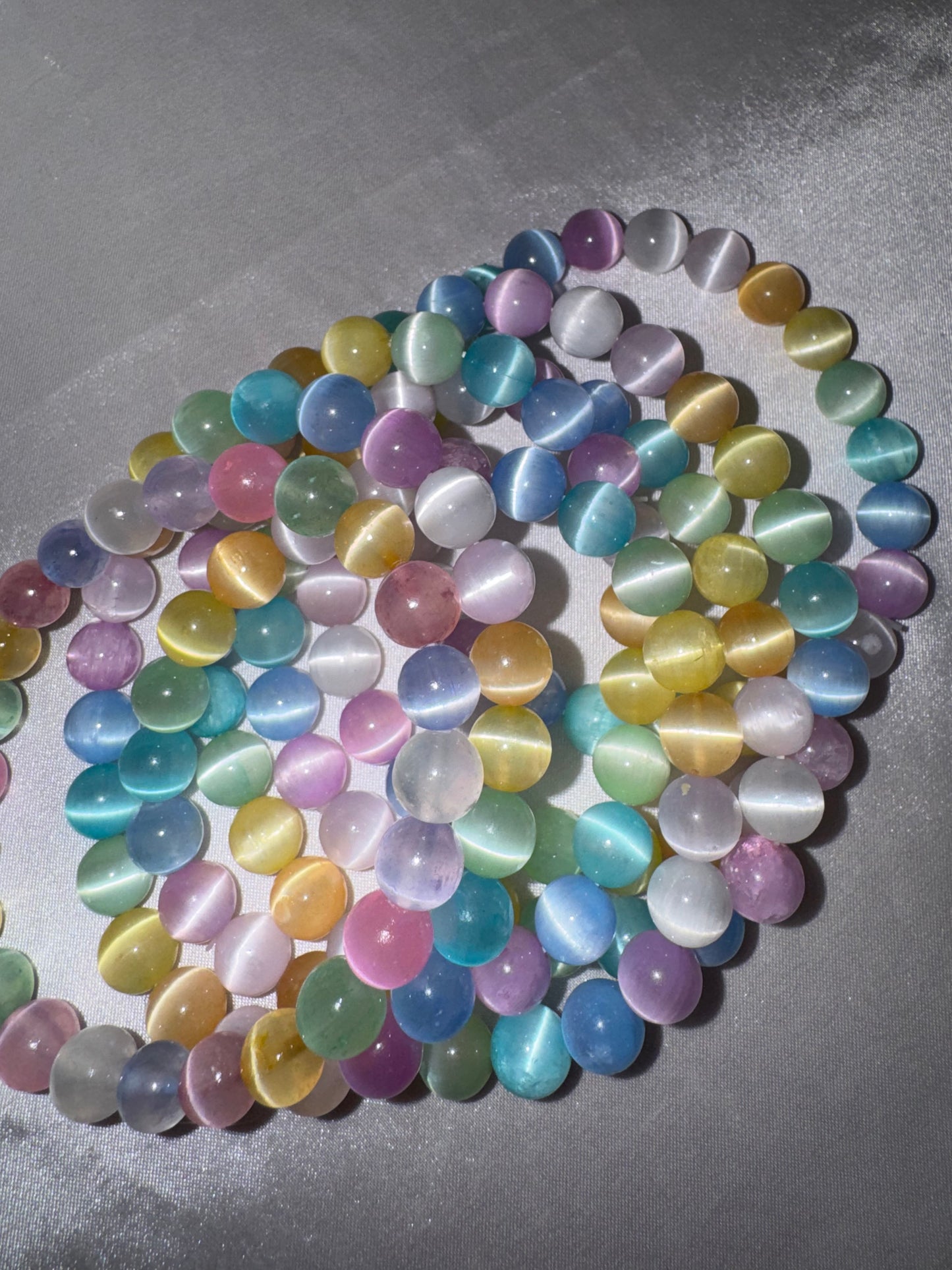 Colorful Dyed Selenite 8mm Bracelet