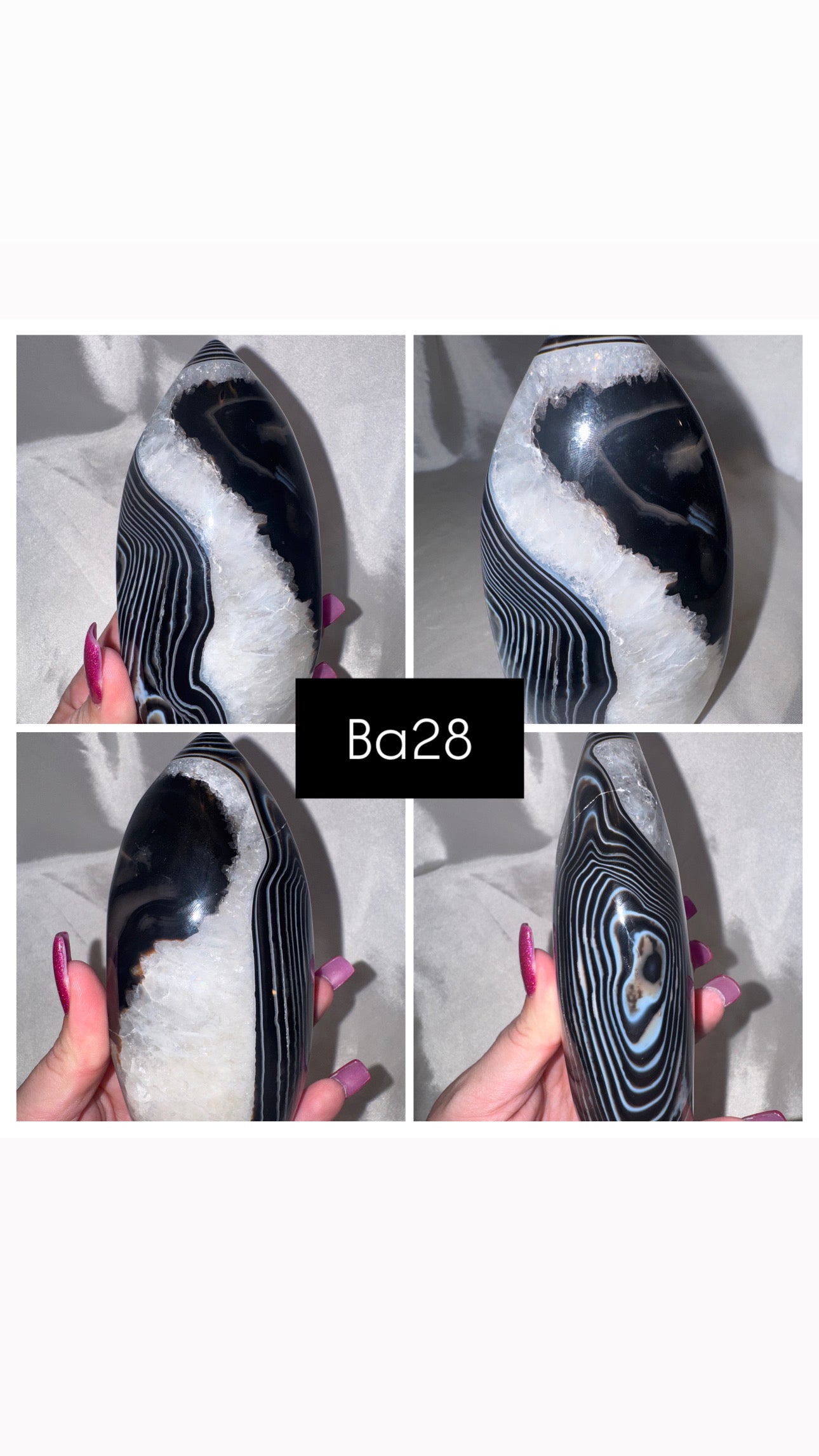 Black Banded Agate Flame