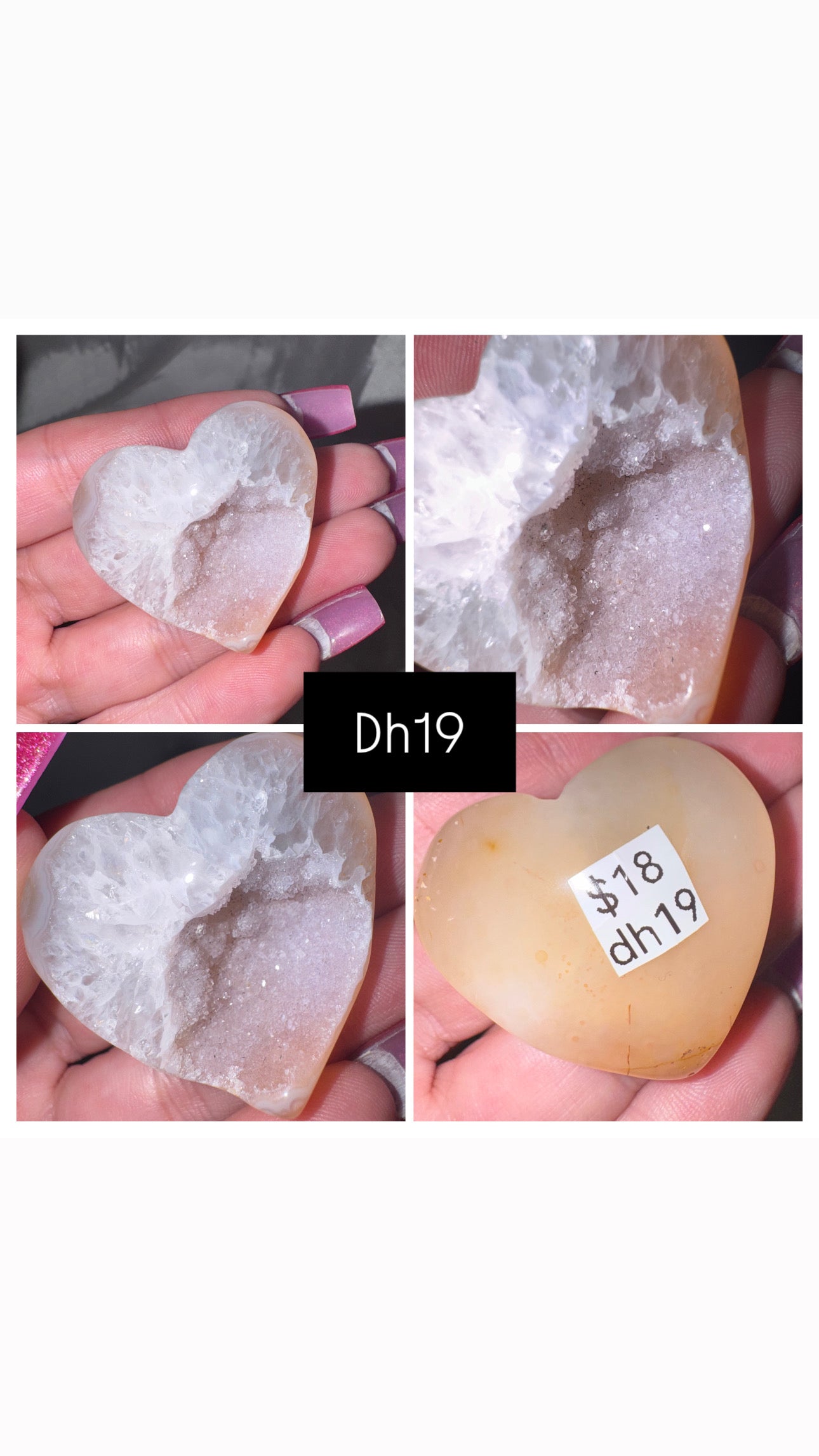 Druzy Agate Heart