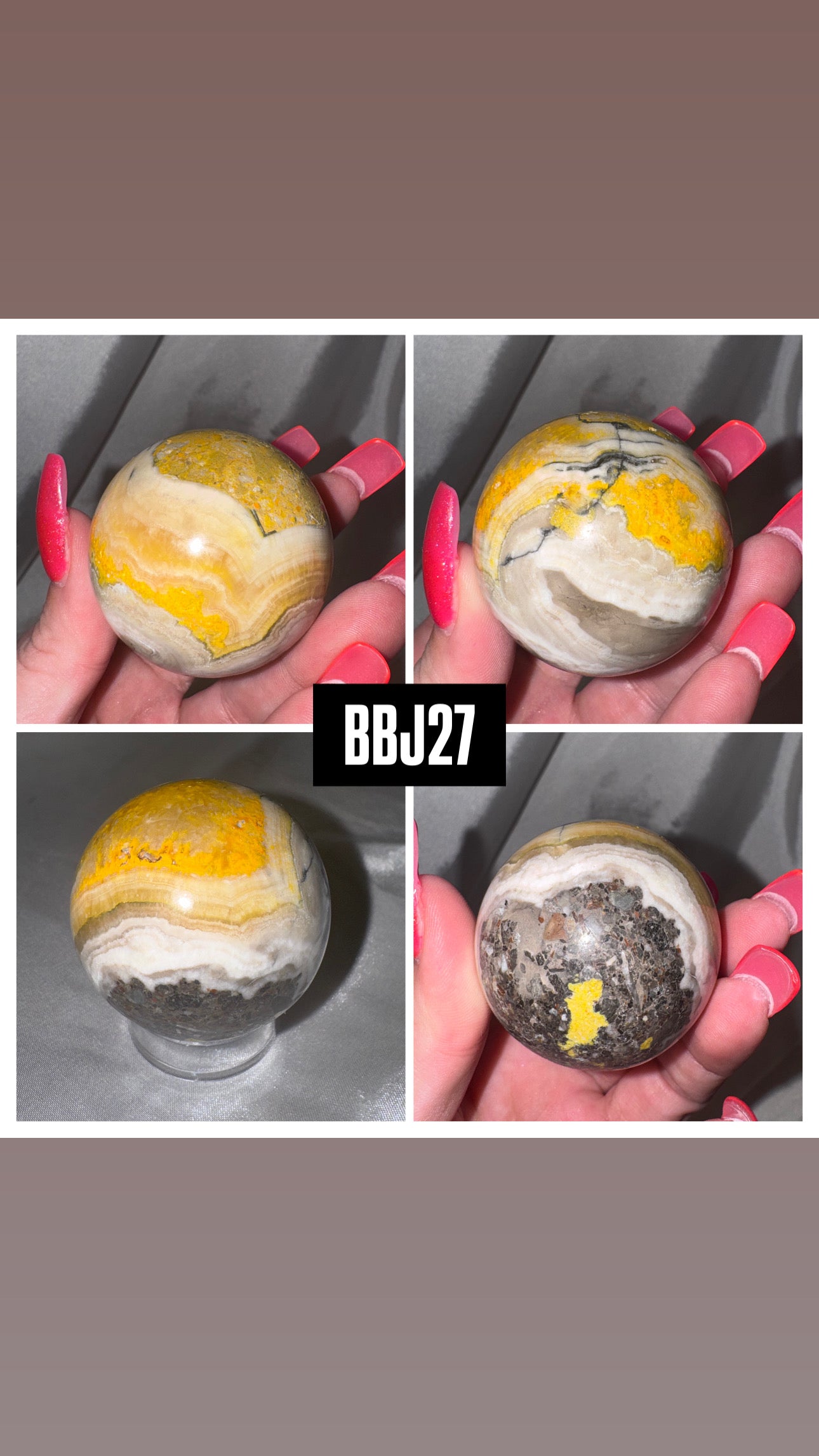 Bumblebee Jasper AAA Large Sphere