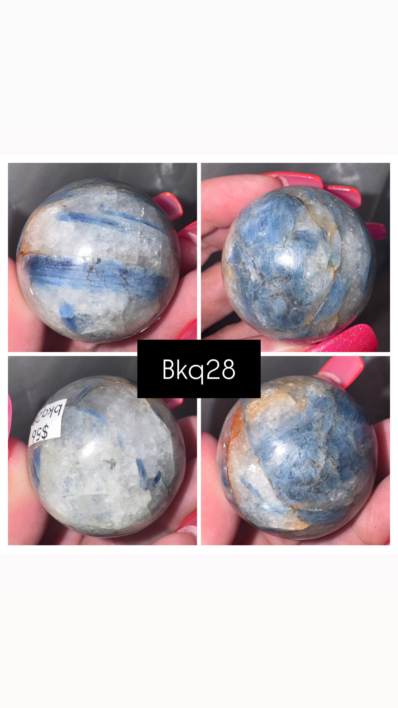 Blue Kyanite & Quartz Sphere