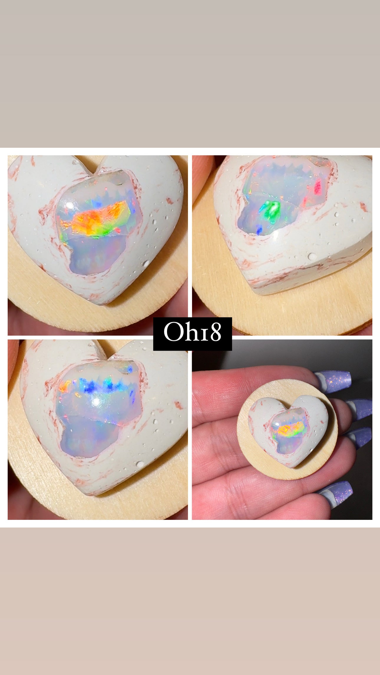 Mexican Fire Opal AAA Heart