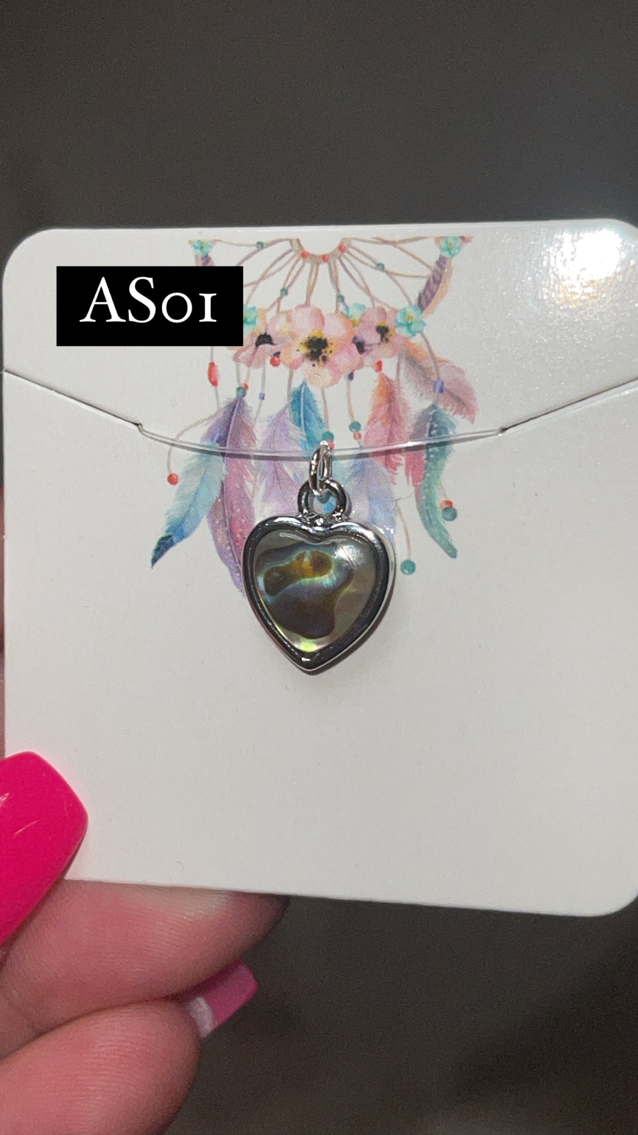 Abalone Shell Heart Charm (Choose Your Own)