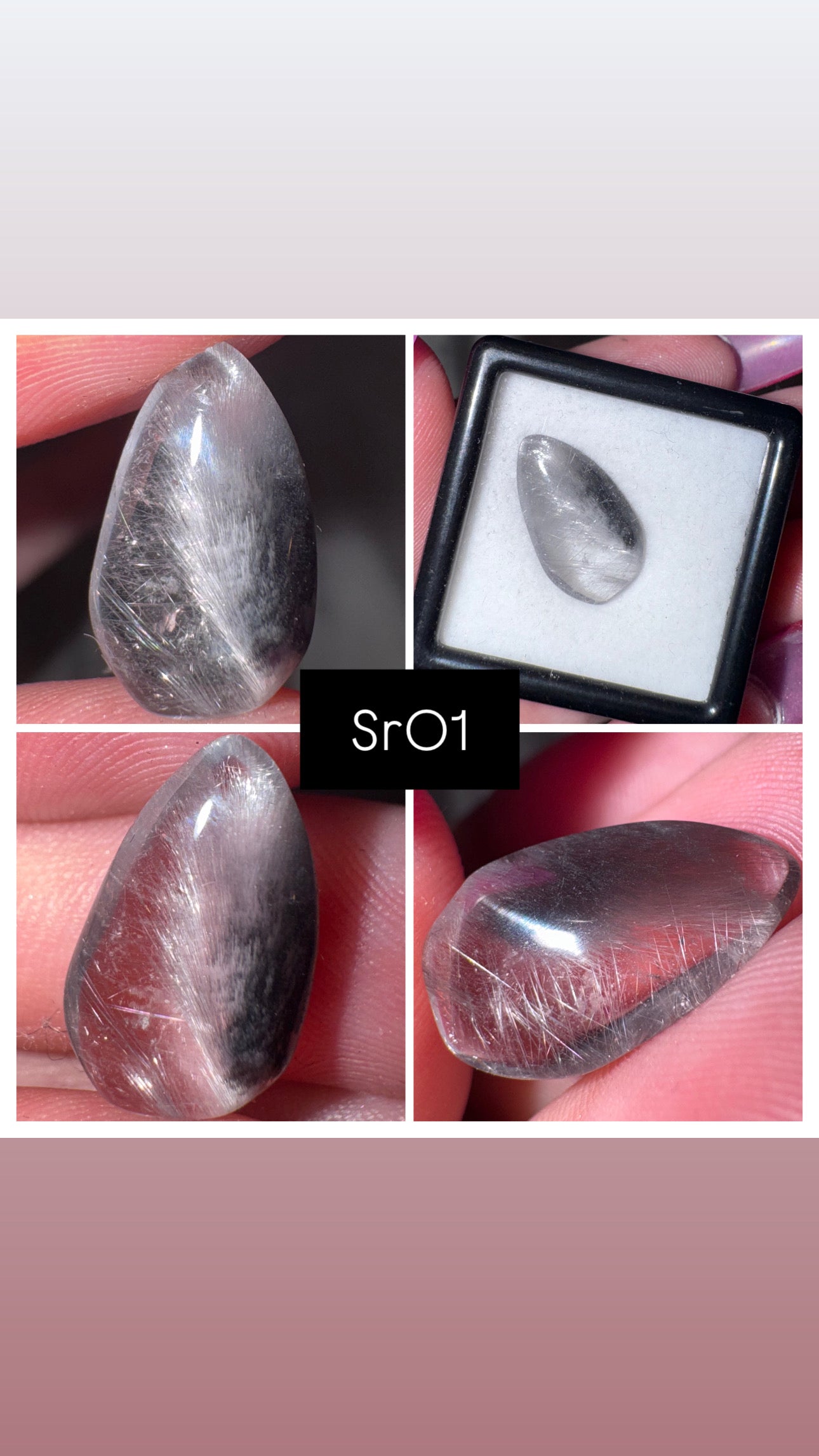 Silver Rutile Quartz AAA Teardrop