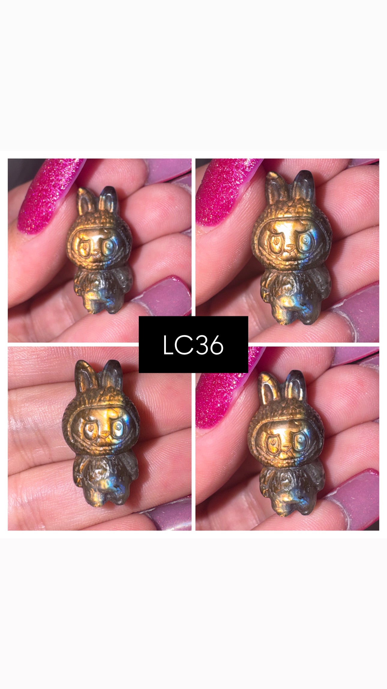 Labradorite Labubu Carving