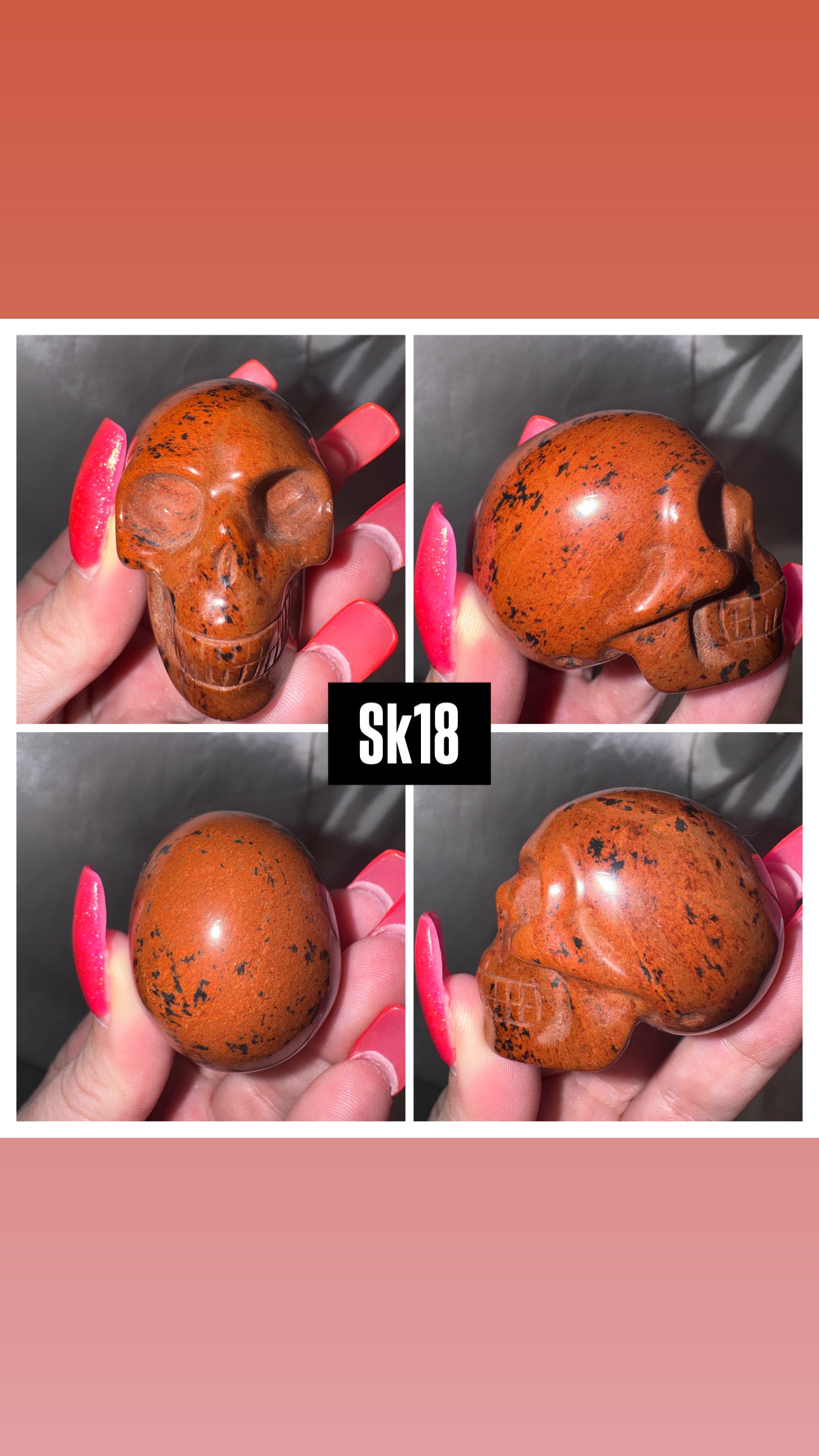 Mahogany Obsidian Skull