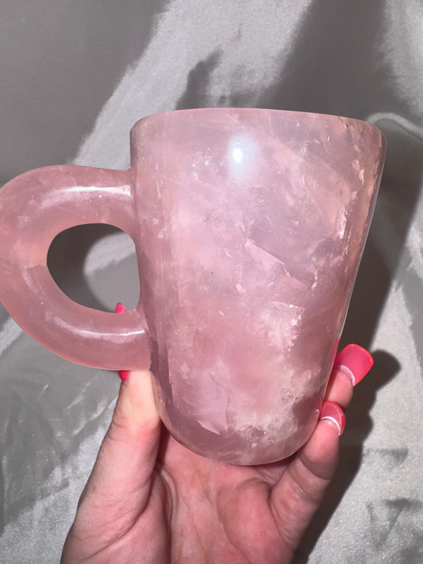 Rose Quartz AAA XL Mug, Spoon, Plate Set