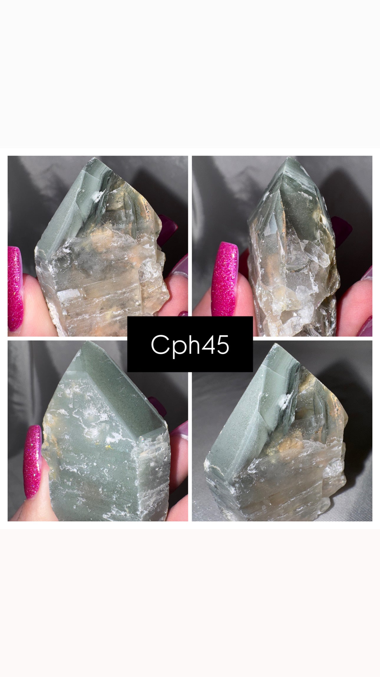 Chlorite Phantom Quartz AAA Raw Tower