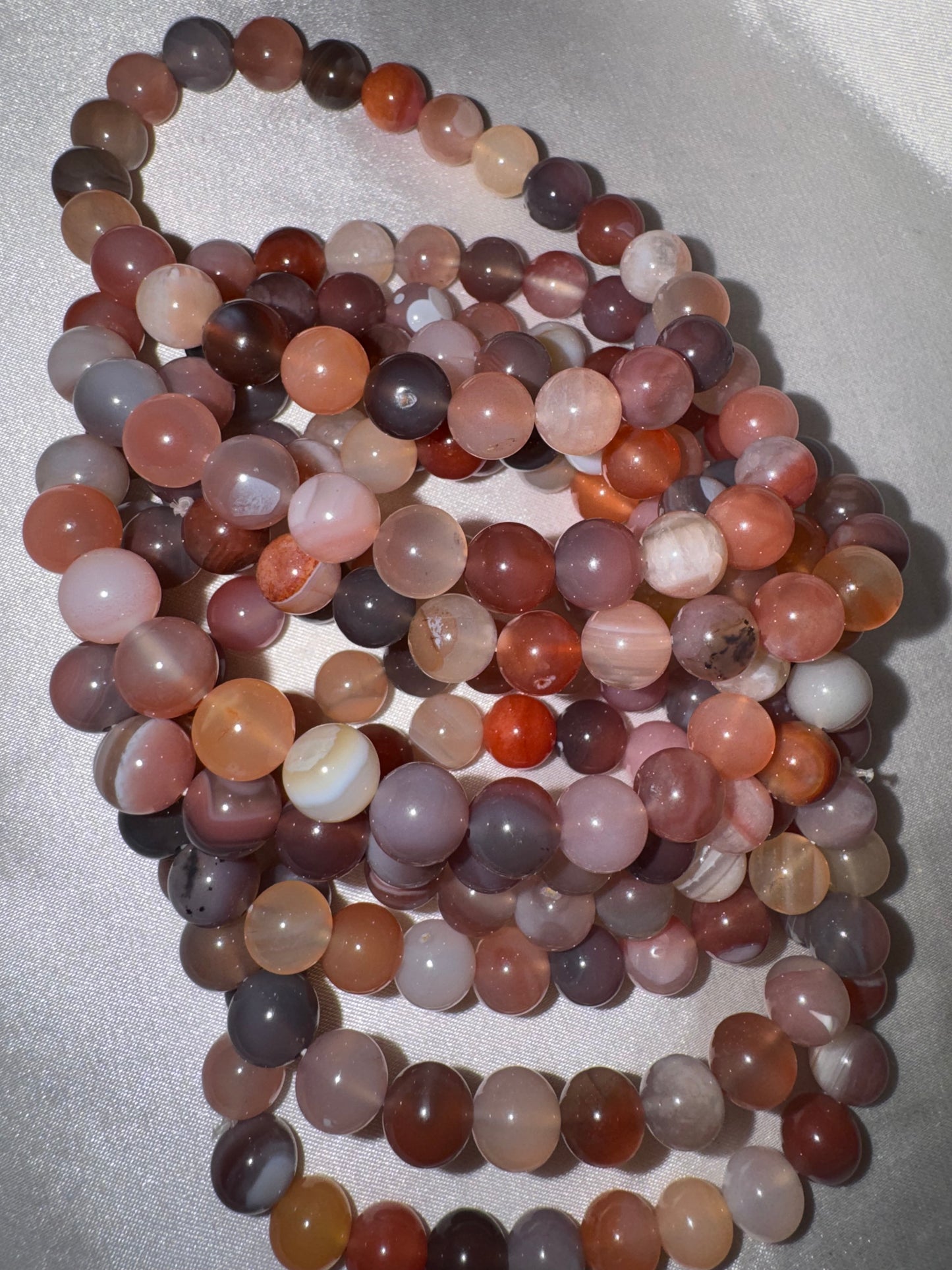 Brazilian Pink Agate AAA 6mm/8mm Bracelet