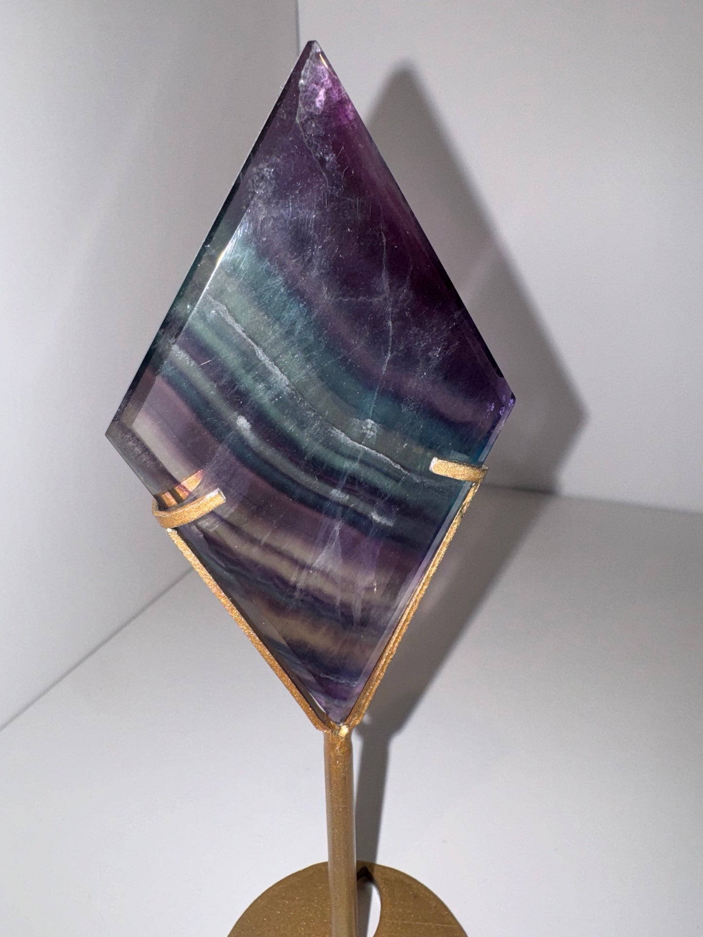 Fluorite Diamond on Stand AAA