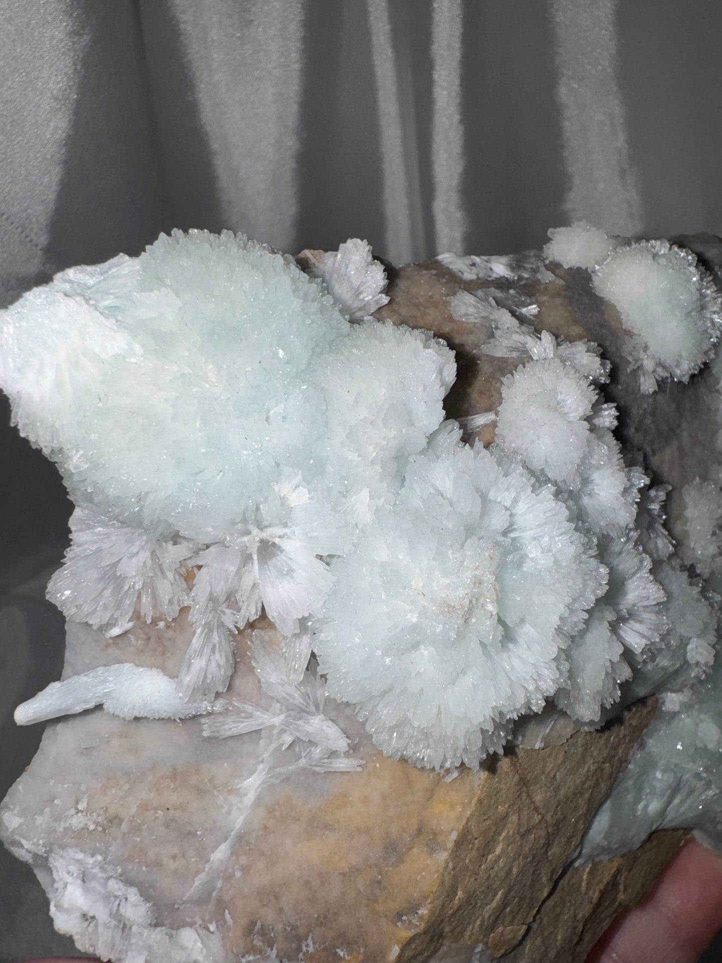 Blue Aragonite AAA XL Specimen on Stand