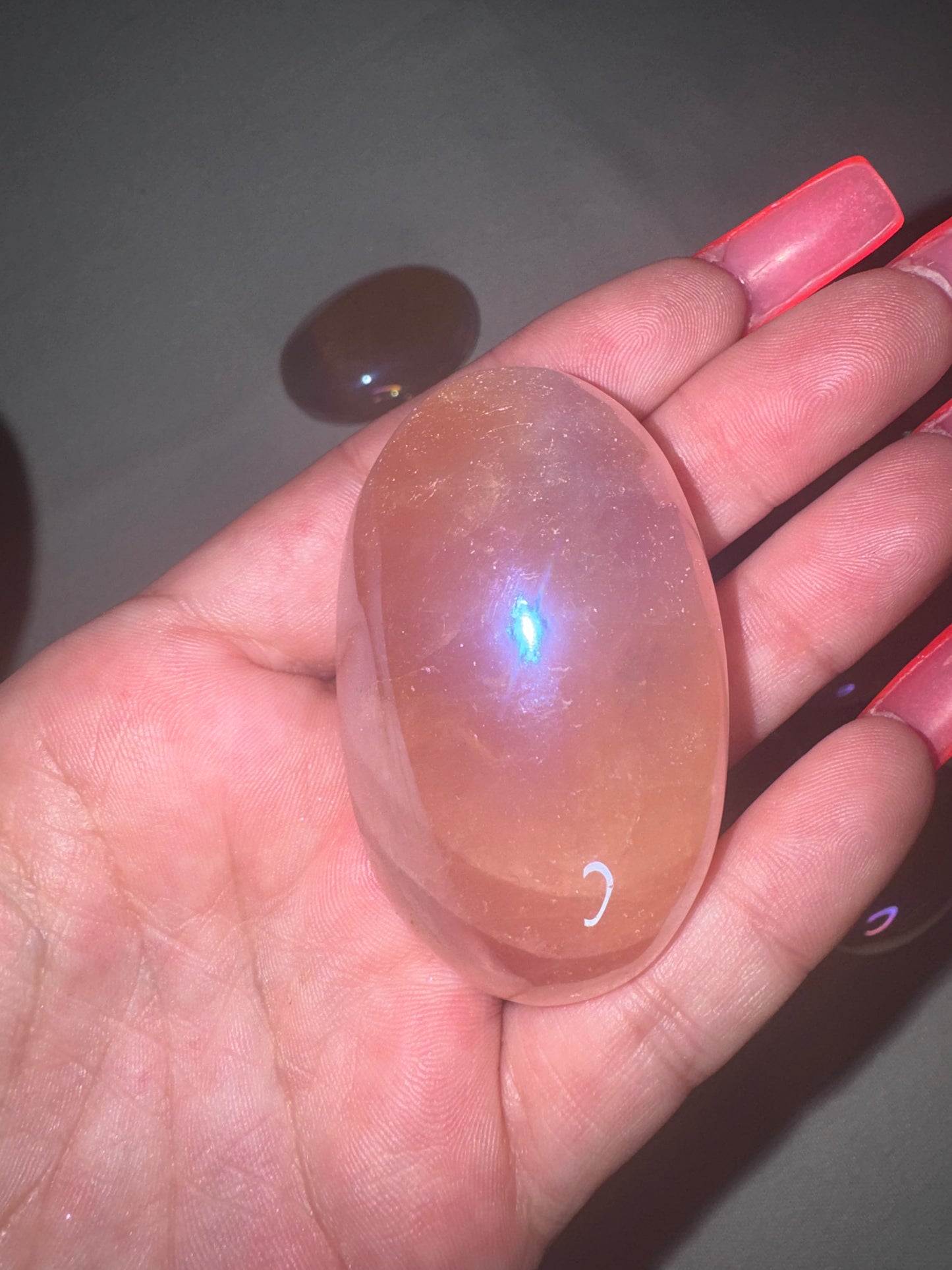 Aura Rose Quartz Palmstone