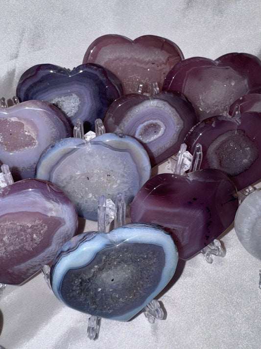 Jelly Agate Large Heart (with stand)