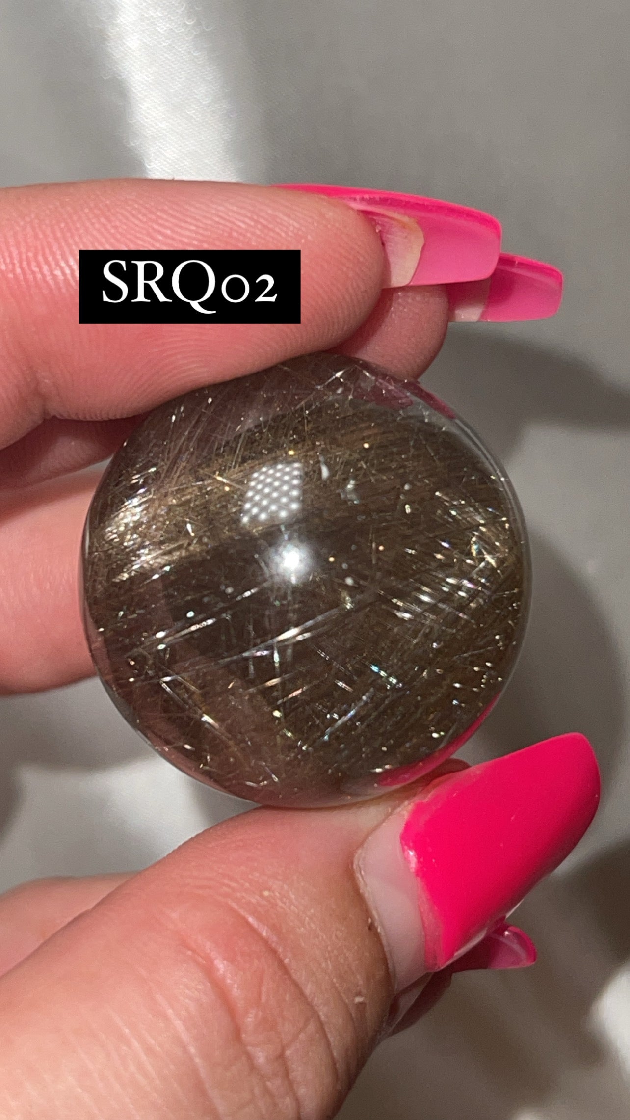 Silver Rutile Quartz AAA Sphere